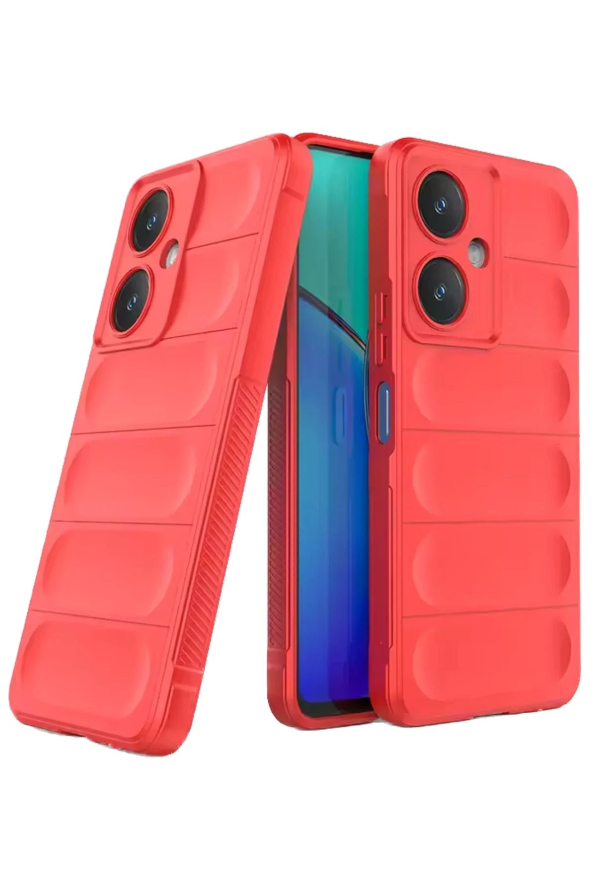 Newface Vivo Y27 Kılıf Optimum Silikon - Kırmızı