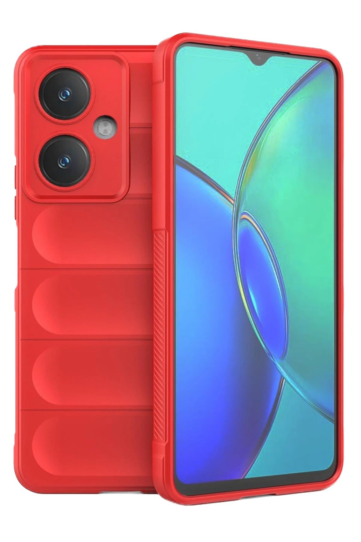 Newface Vivo Y27 Kılıf Optimum Silikon - Kırmızı