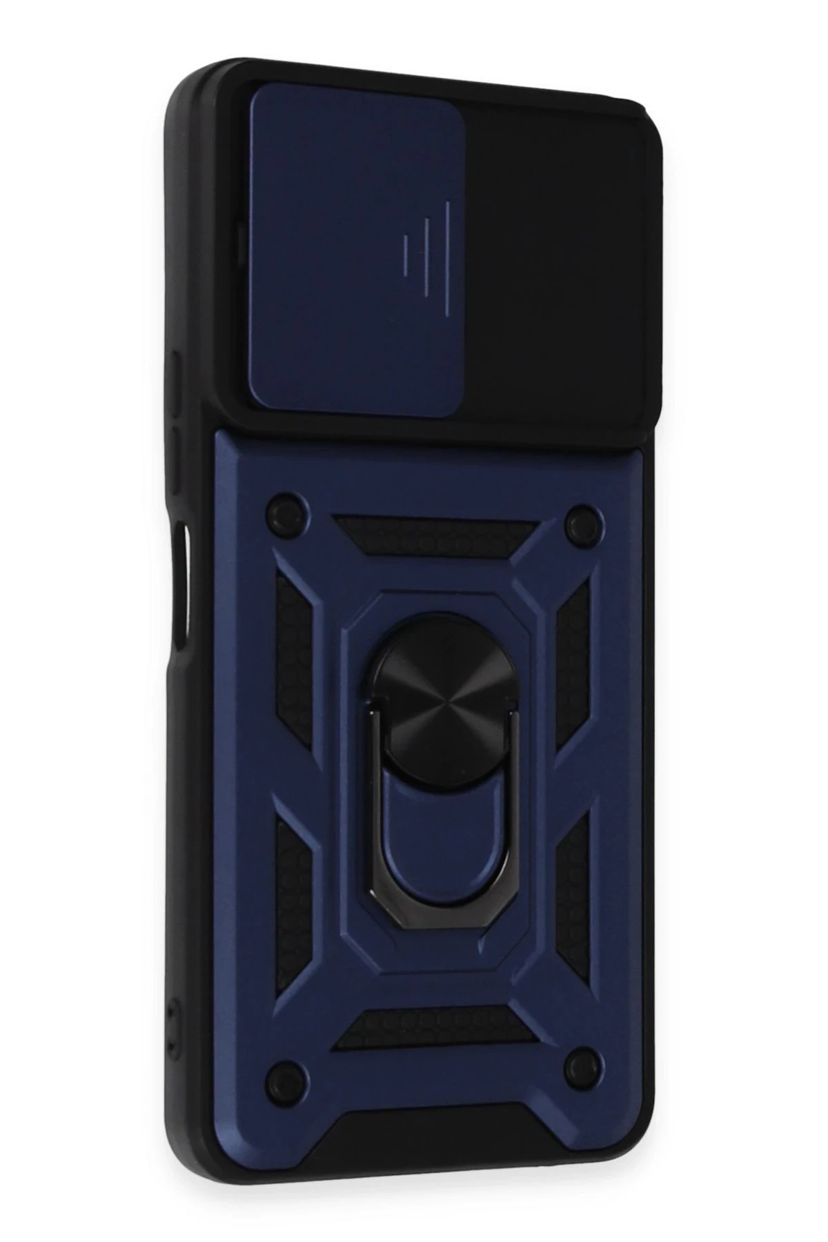 Newface Vivo Y36 Kılıf Pars Lens Yüzüklü Silikon - Lacivert