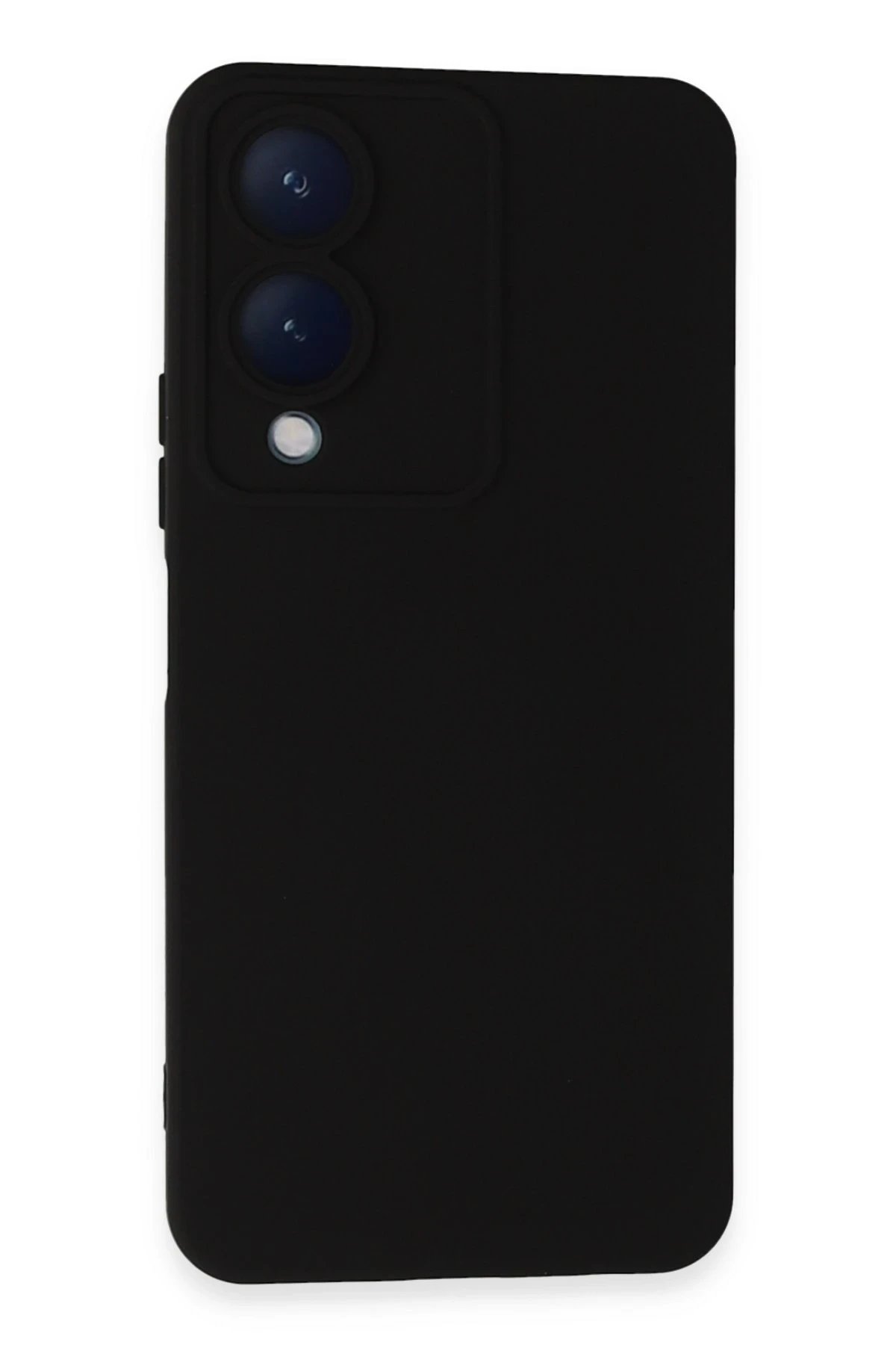 Newface Vivo Y17S Kılıf Nano içi Kadife Silikon - Siyah