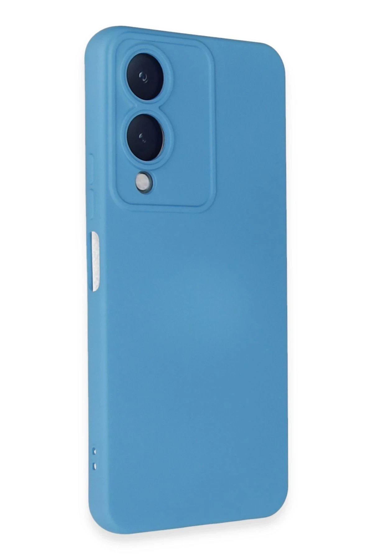 Newface Vivo Y17S Kılıf Nano içi Kadife Silikon - Mavi