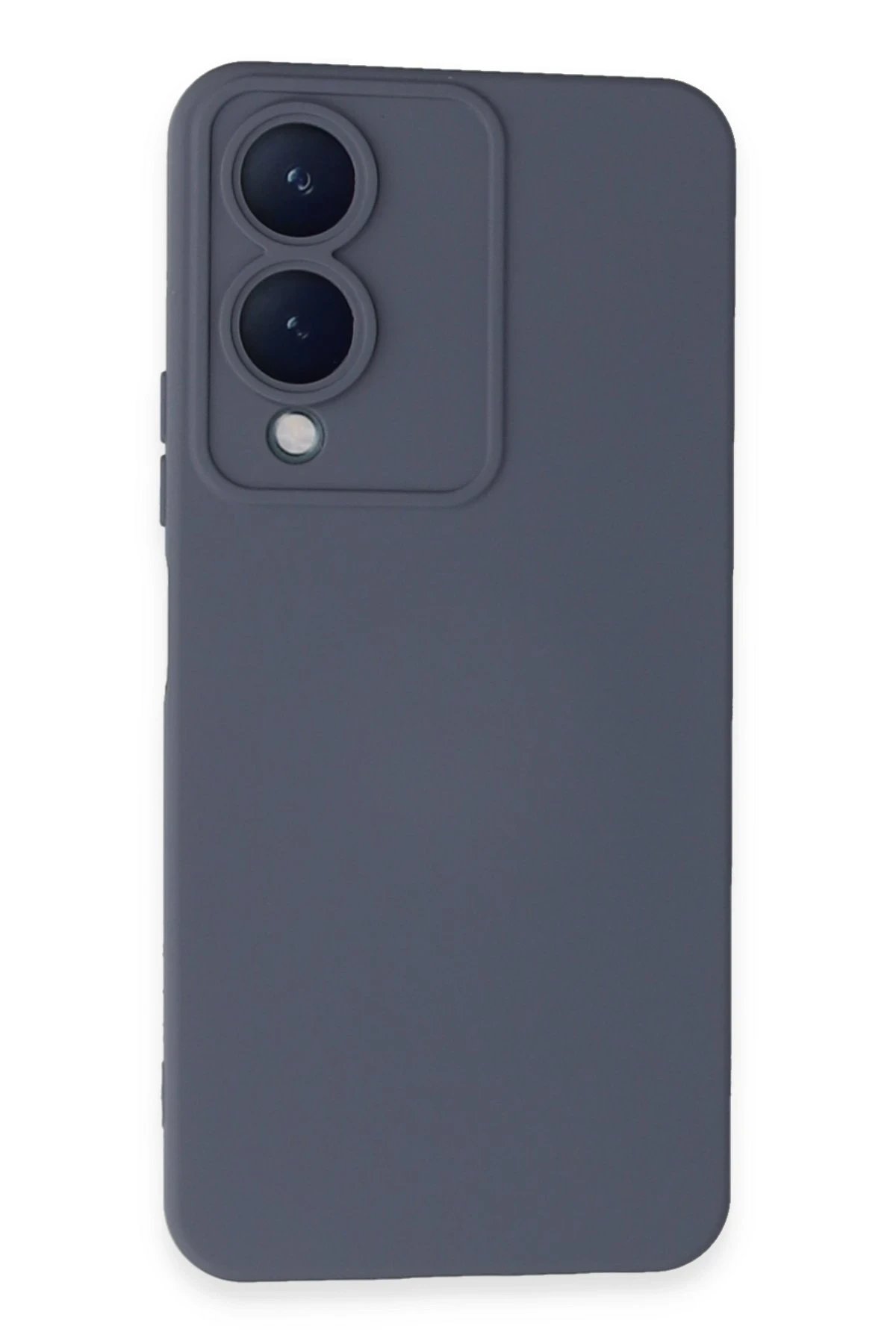 Newface Vivo Y17S Kılıf Nano içi Kadife Silikon - Gri