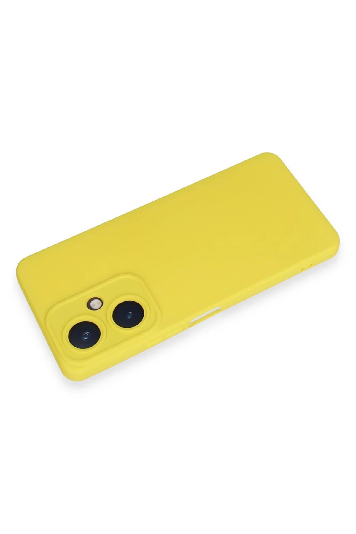 Newface Vivo Y27 Kılıf Nano içi Kadife Silikon - Sarı