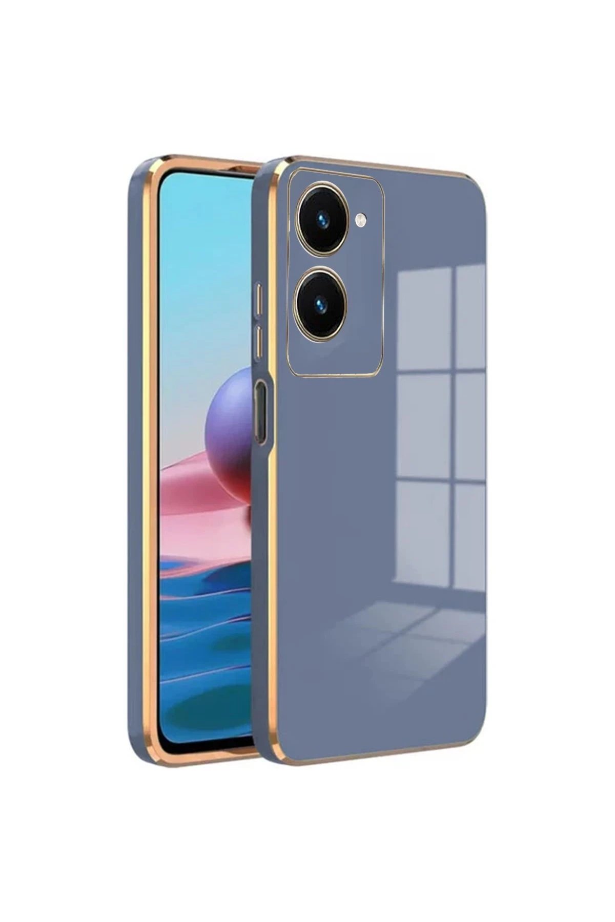 Newface Vivo Y18 Kılıf Volet Silikon - Mavi