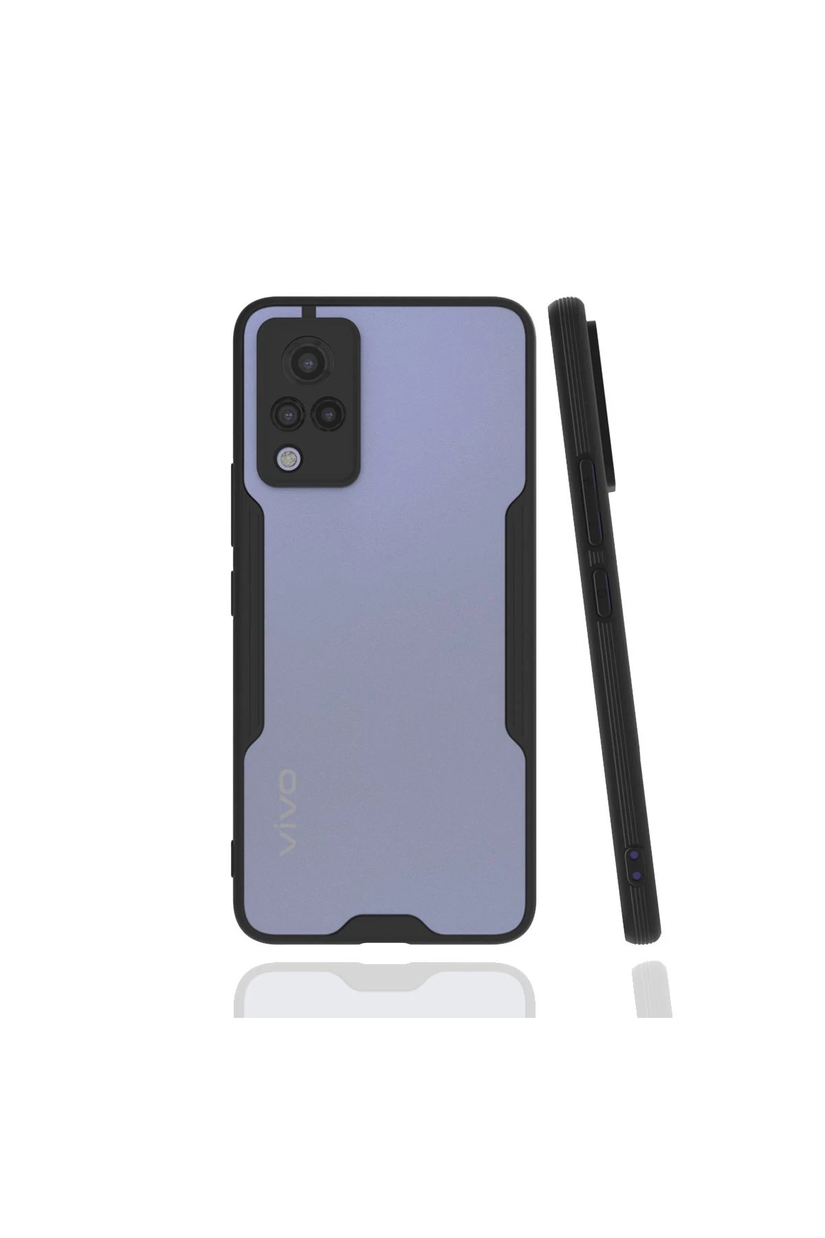 Newface Vivo V21 Kılıf Platin Silikon - Siyah