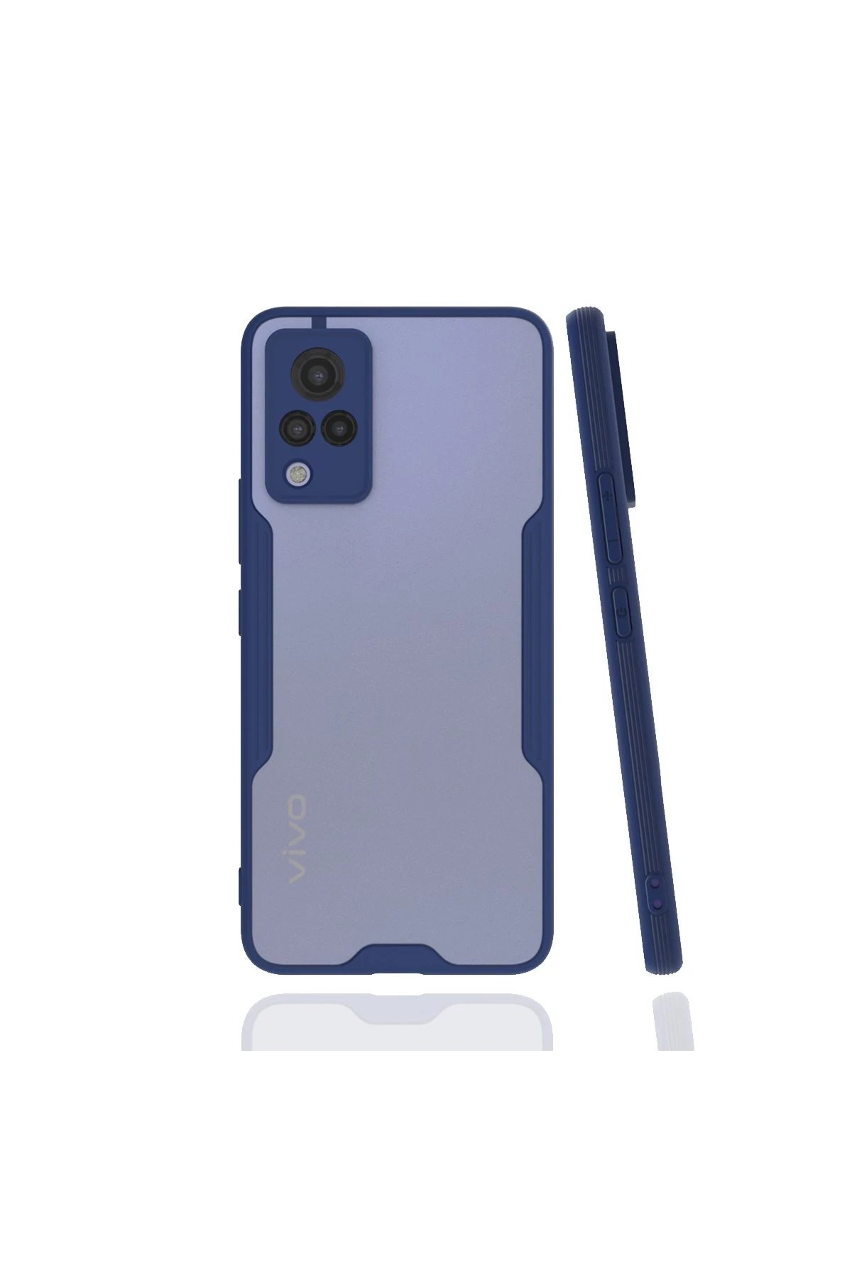 Newface Vivo V21 Kılıf Platin Silikon - Lacivert