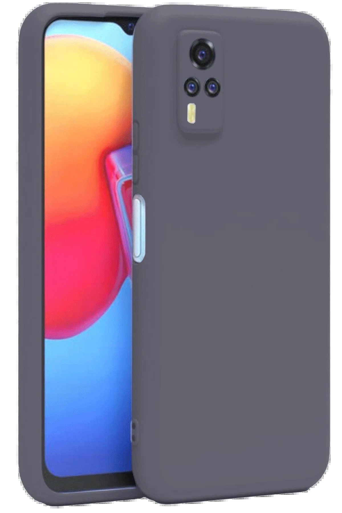 Newface Vivo Y53S Kılıf Nano içi Kadife Silikon - Gri