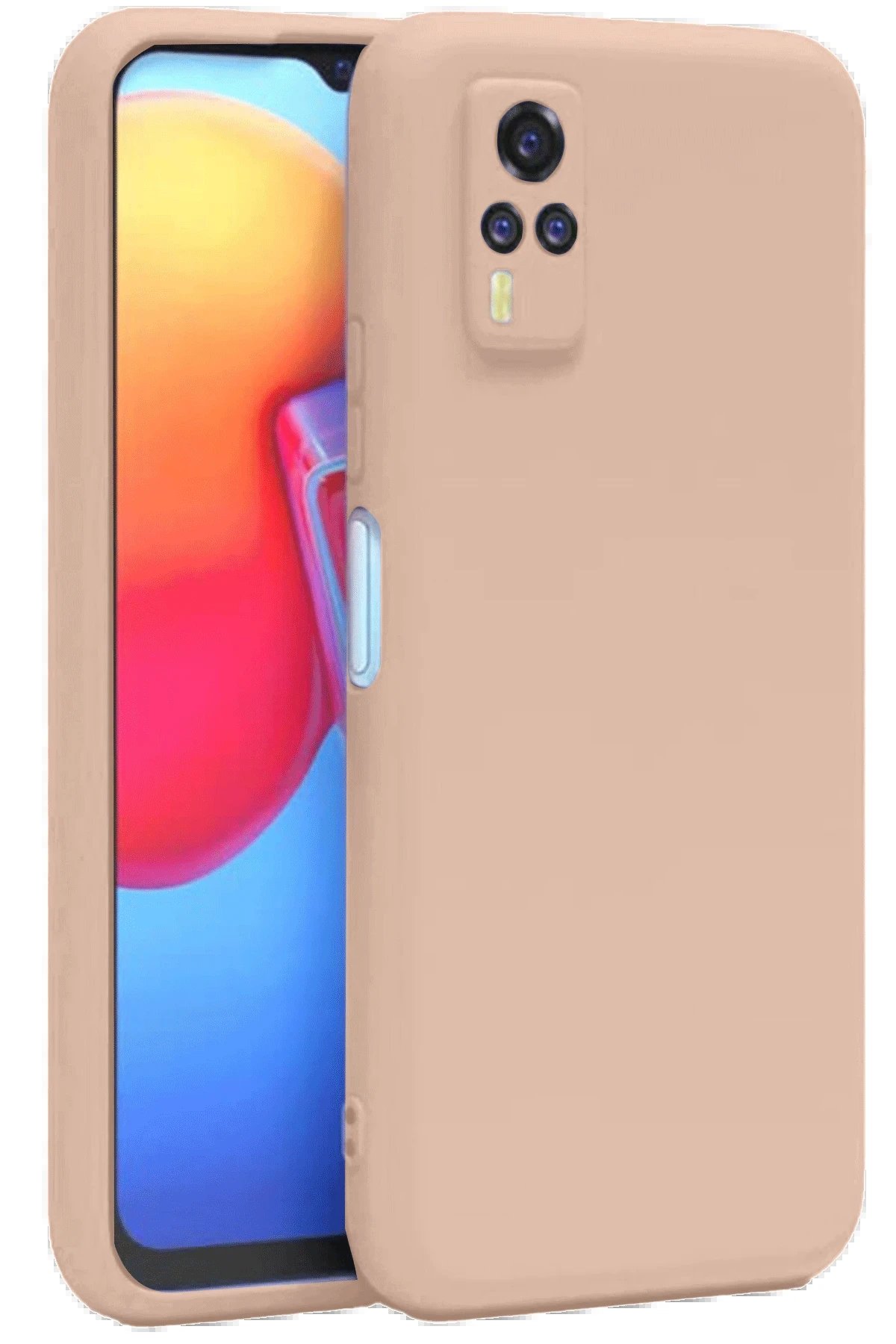 Newface Vivo Y53S Kılıf Nano içi Kadife Silikon - Pudra