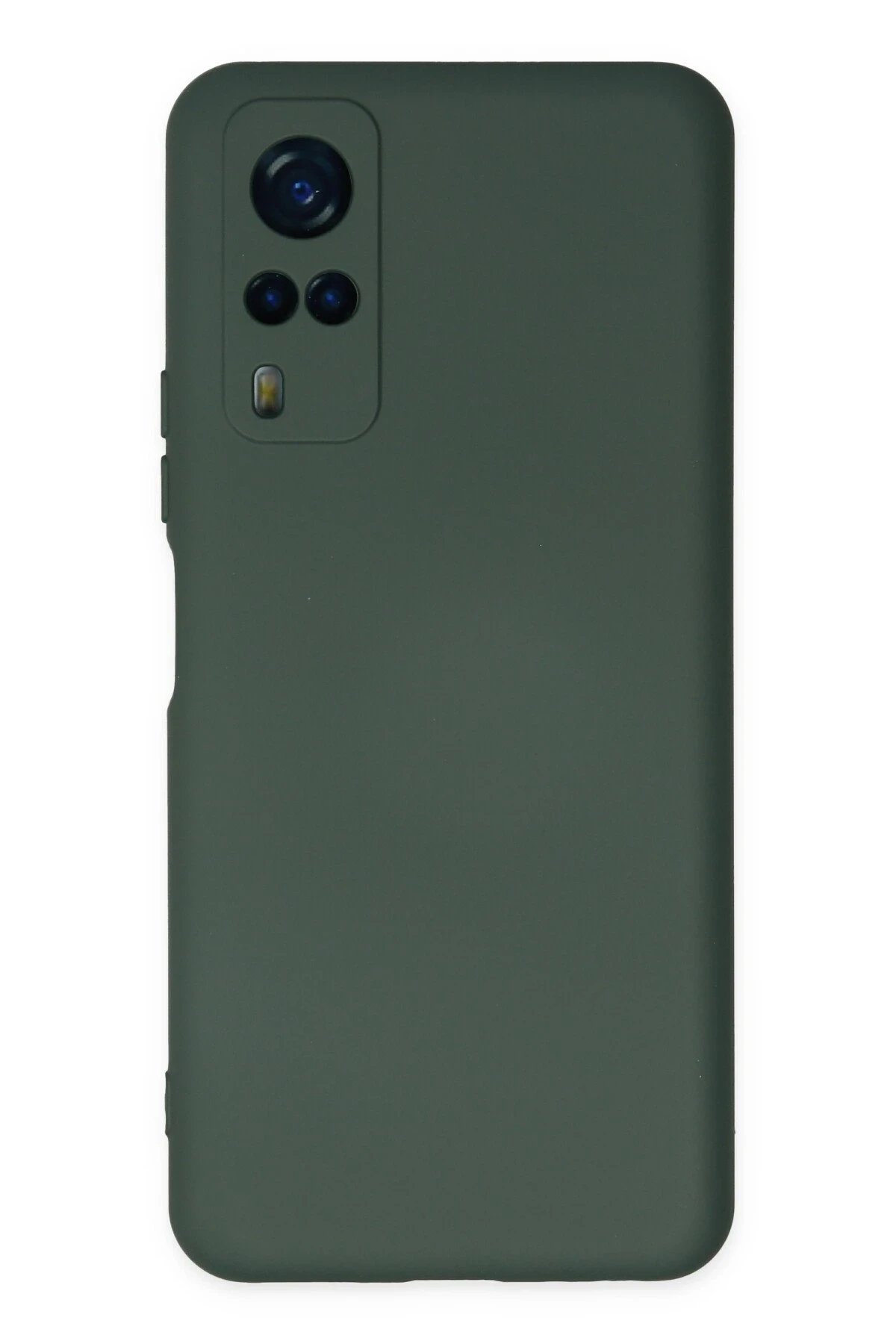 Newface Vivo Y53S Kılıf Nano içi Kadife Silikon - Koyu Yeşil