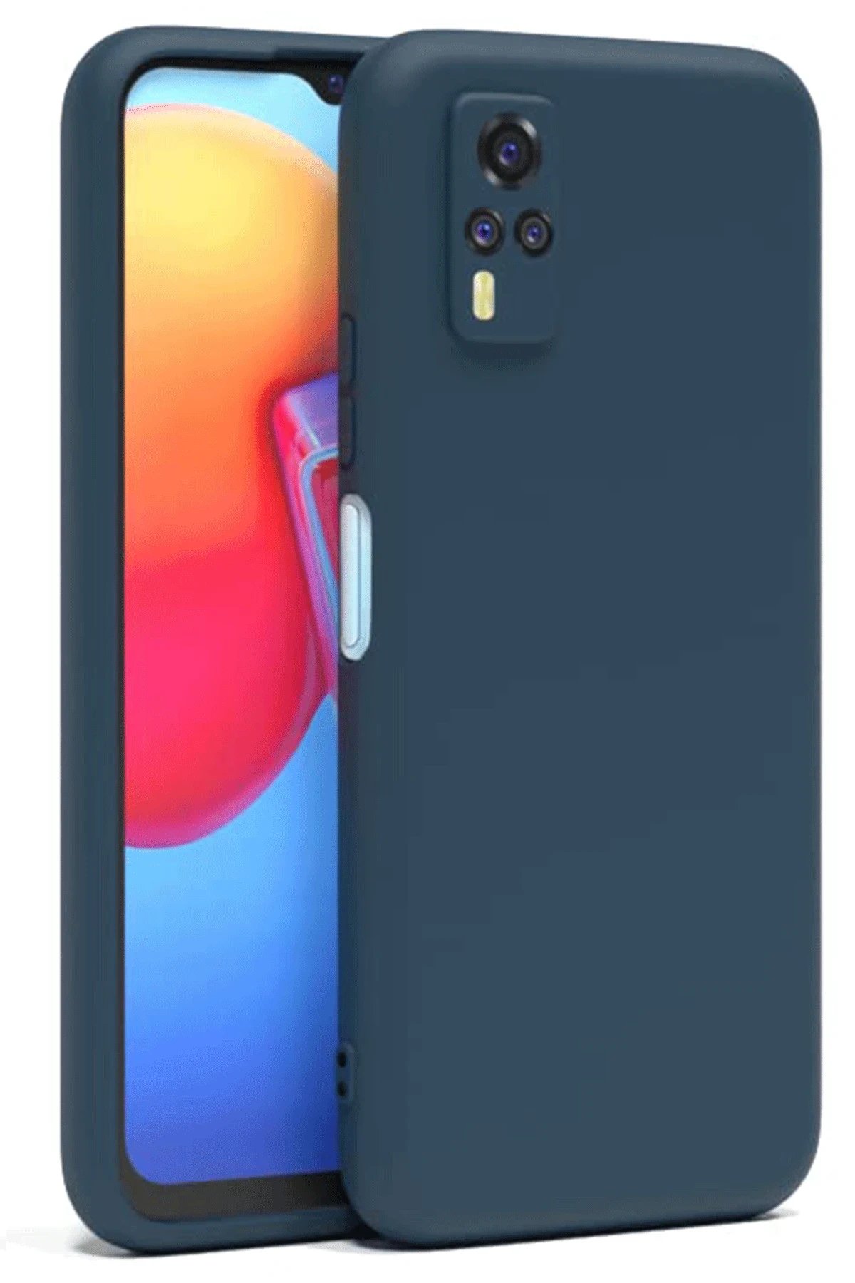 Newface Vivo Y53S Kılıf Nano içi Kadife Silikon - Lacivert