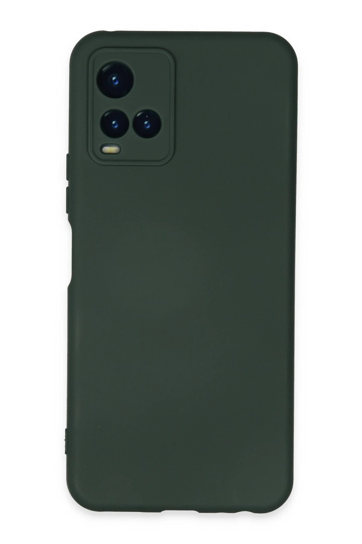 Newface Vivo Y21S Kılıf Nano içi Kadife Silikon - Koyu Yeşil