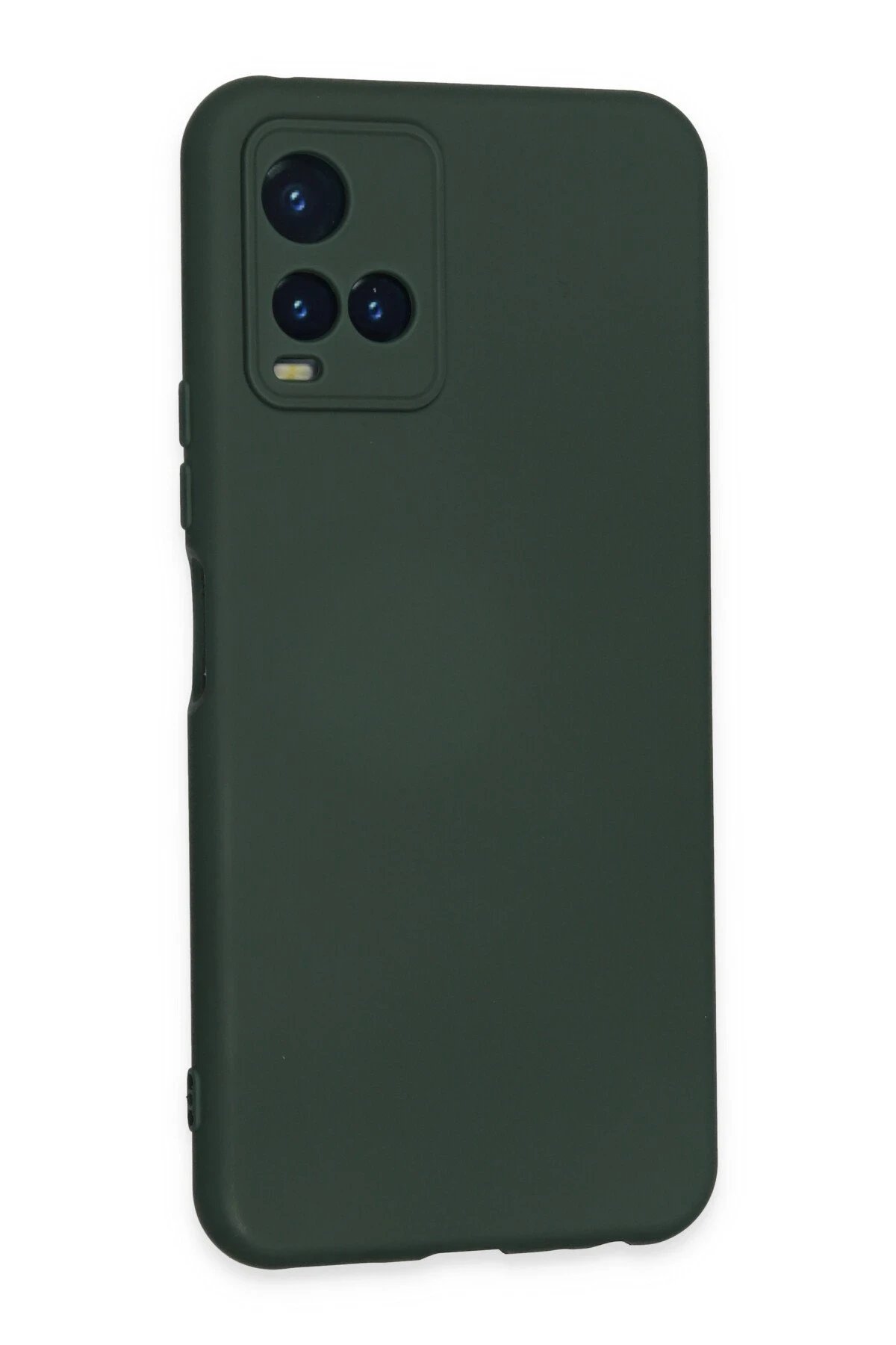 Newface Vivo Y21S Kılıf Nano içi Kadife Silikon - Koyu Yeşil