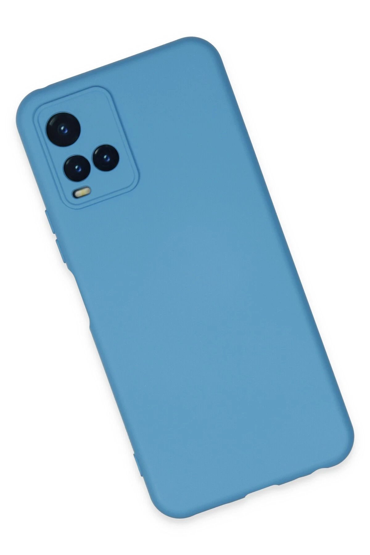 Newface Vivo Y21S Kılıf Nano içi Kadife Silikon - Mavi