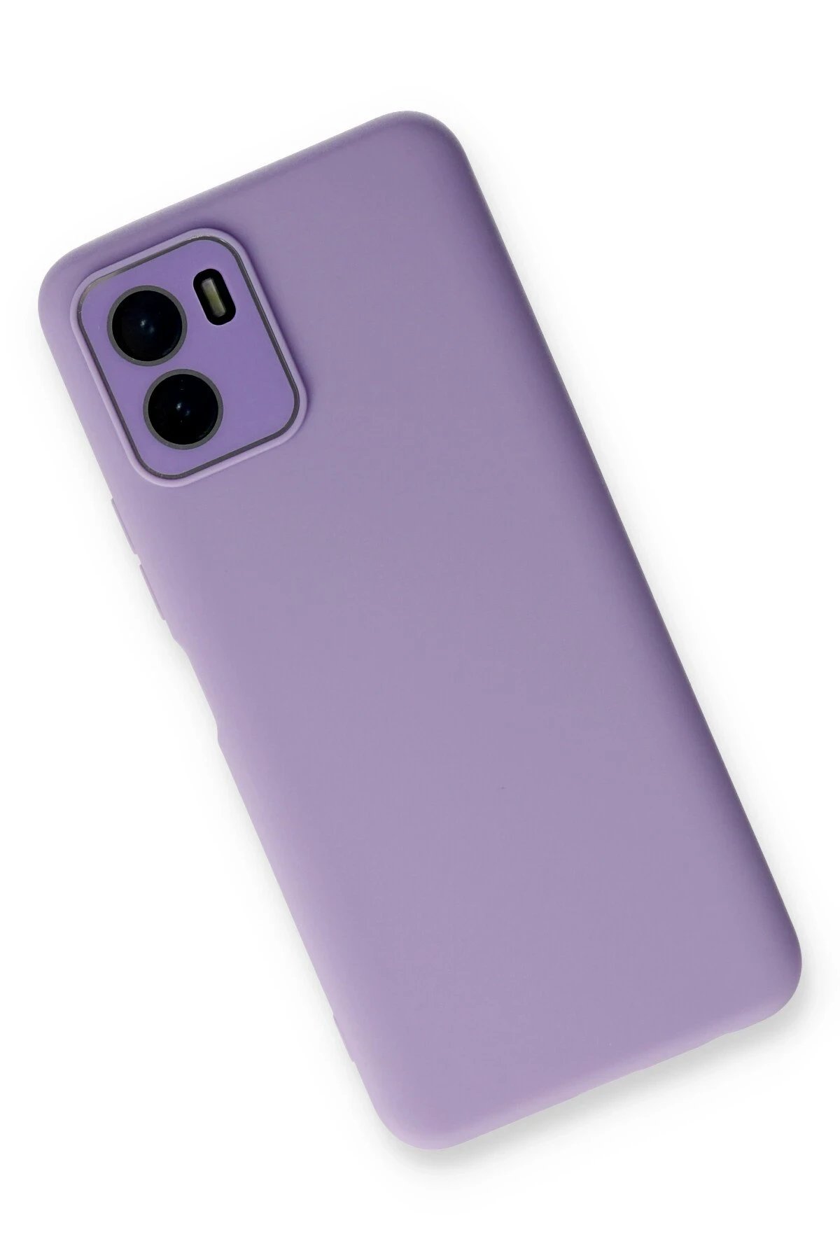 Newface Vivo Y15S Kılıf Lansman Glass Kapak - Lila