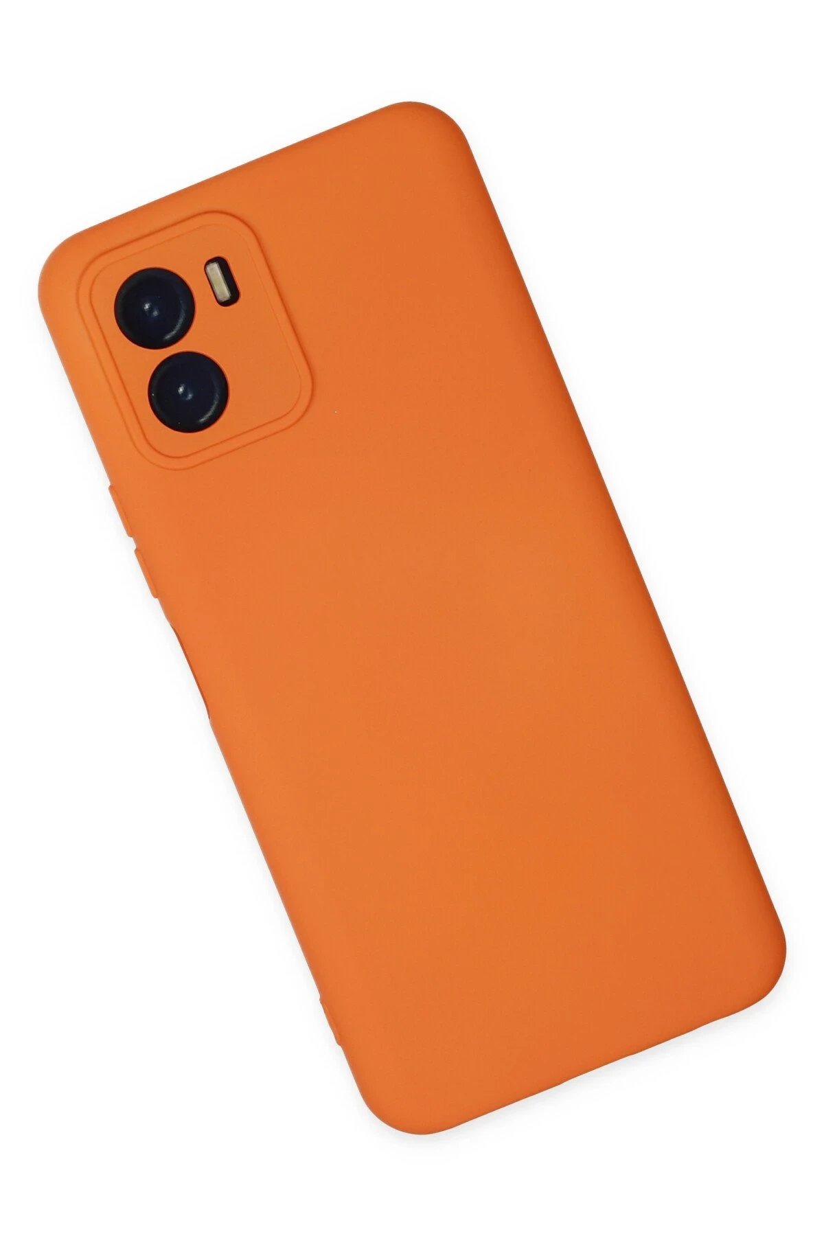 Newface Vivo Y15S Kılıf Nano içi Kadife Silikon - Turuncu