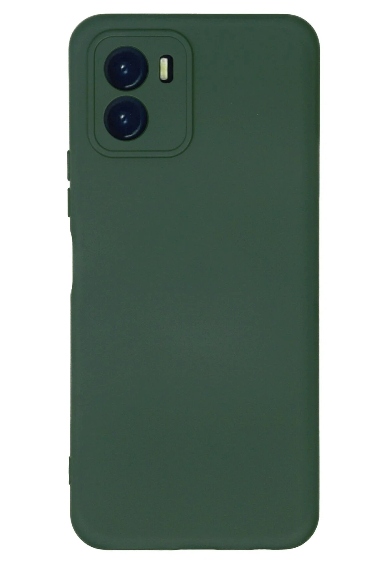 Newface Vivo Y15S Kılıf Nano içi Kadife Silikon - Koyu Yeşil