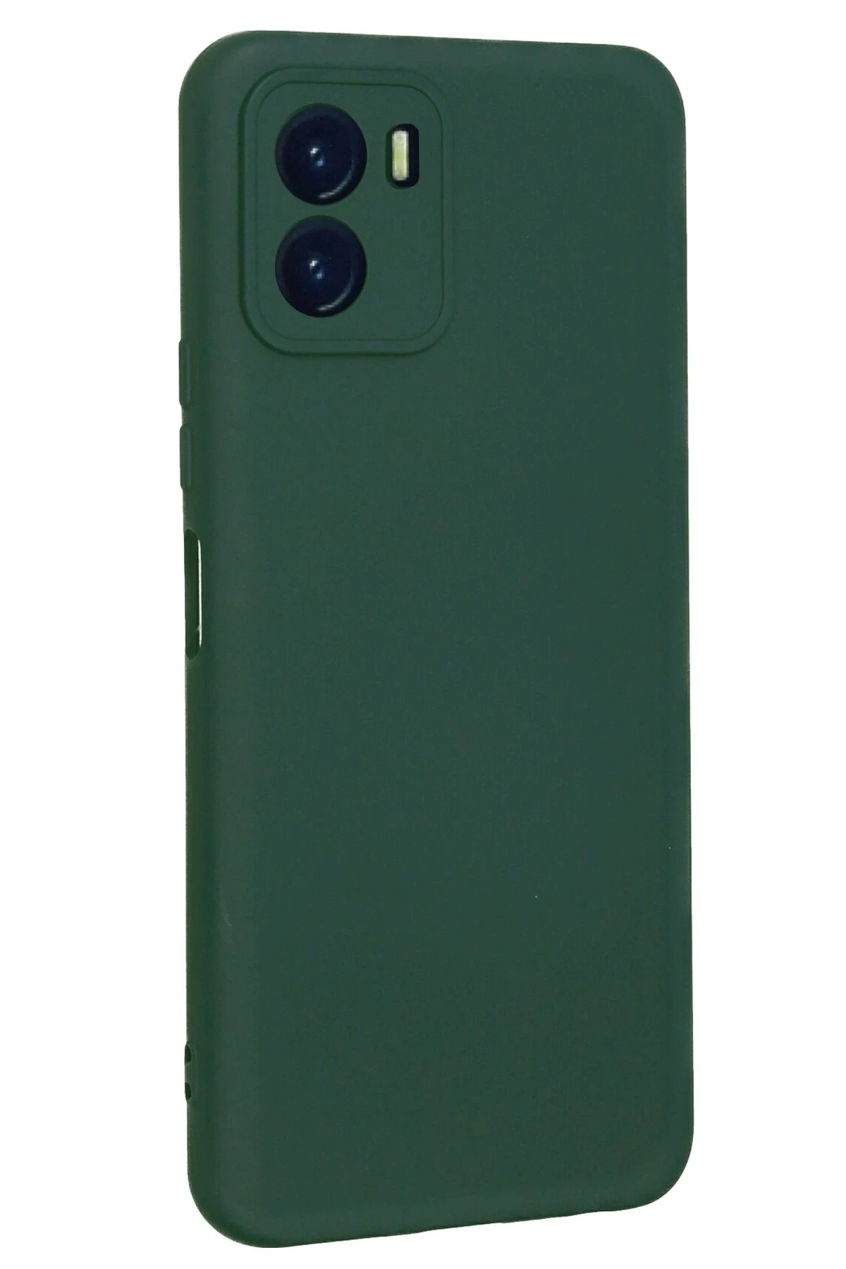 Newface Vivo Y15S Kılıf Nano içi Kadife Silikon - Koyu Yeşil