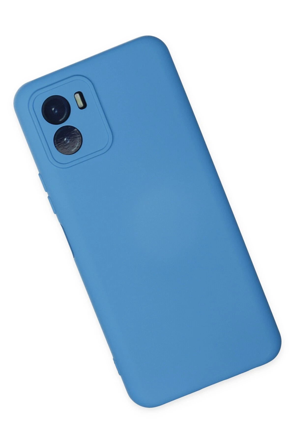 Newface Vivo Y15S Kılıf Nano içi Kadife Silikon - Mavi