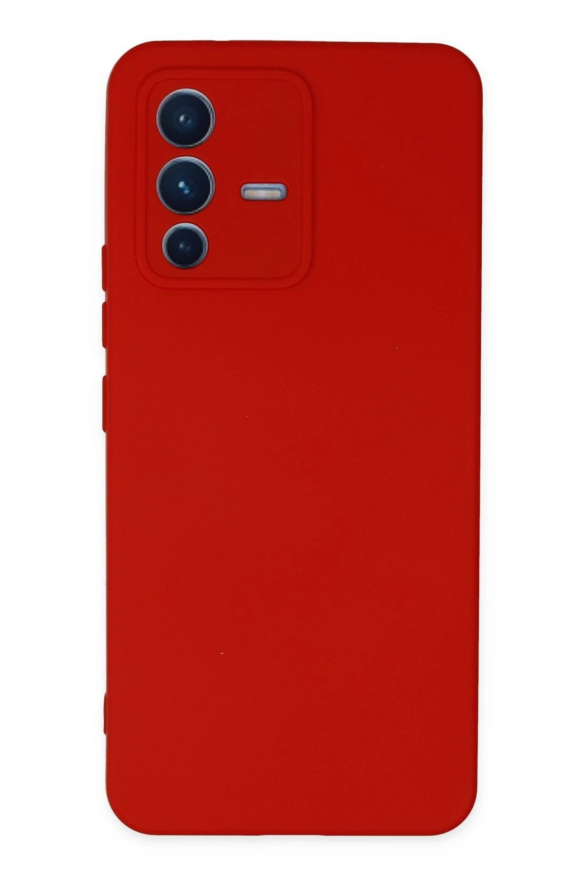 Newface Vivo V23 5G Kılıf Nano içi Kadife Silikon - Kırmızı