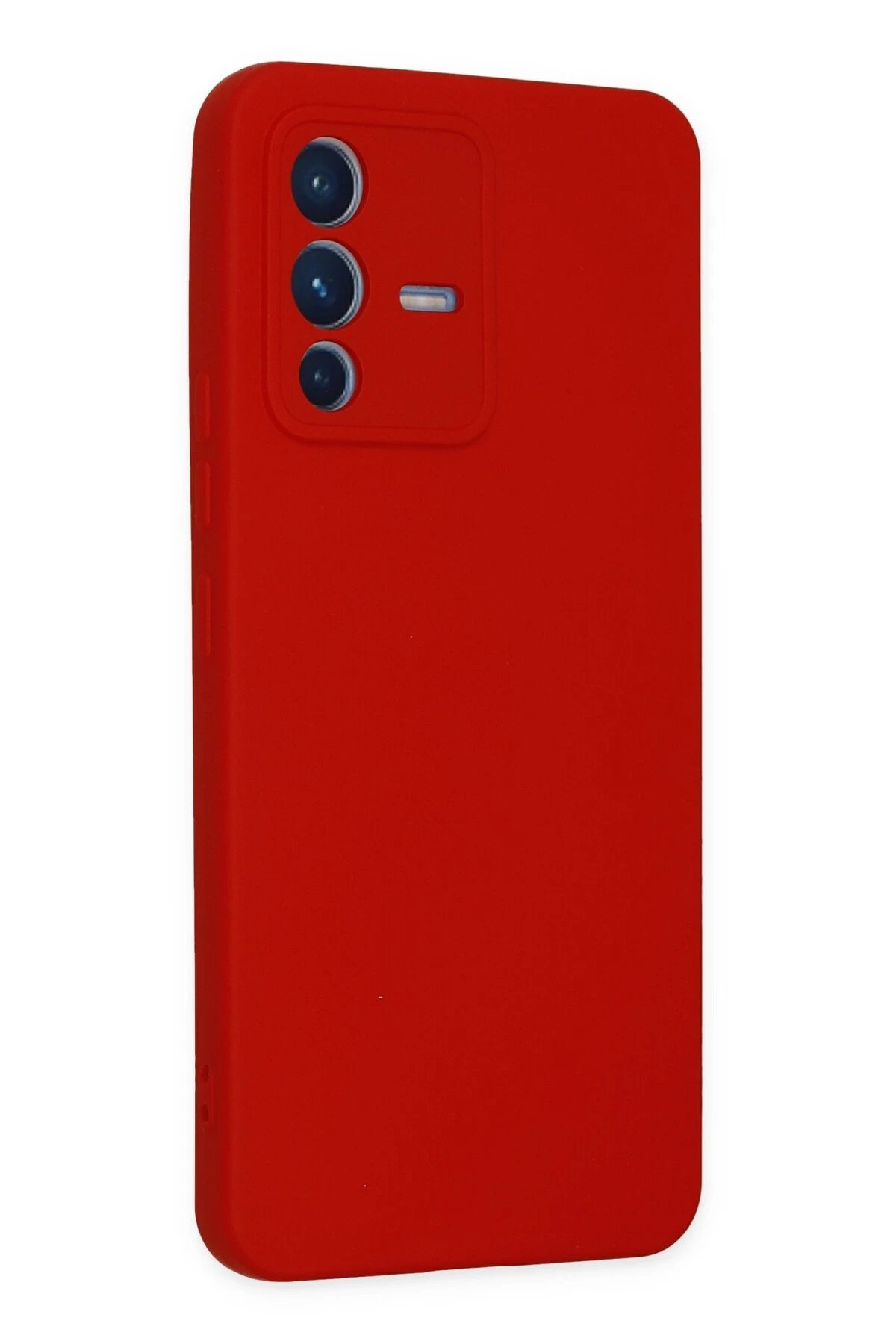 Newface Vivo V23 5G Kılıf Nano içi Kadife Silikon - Kırmızı