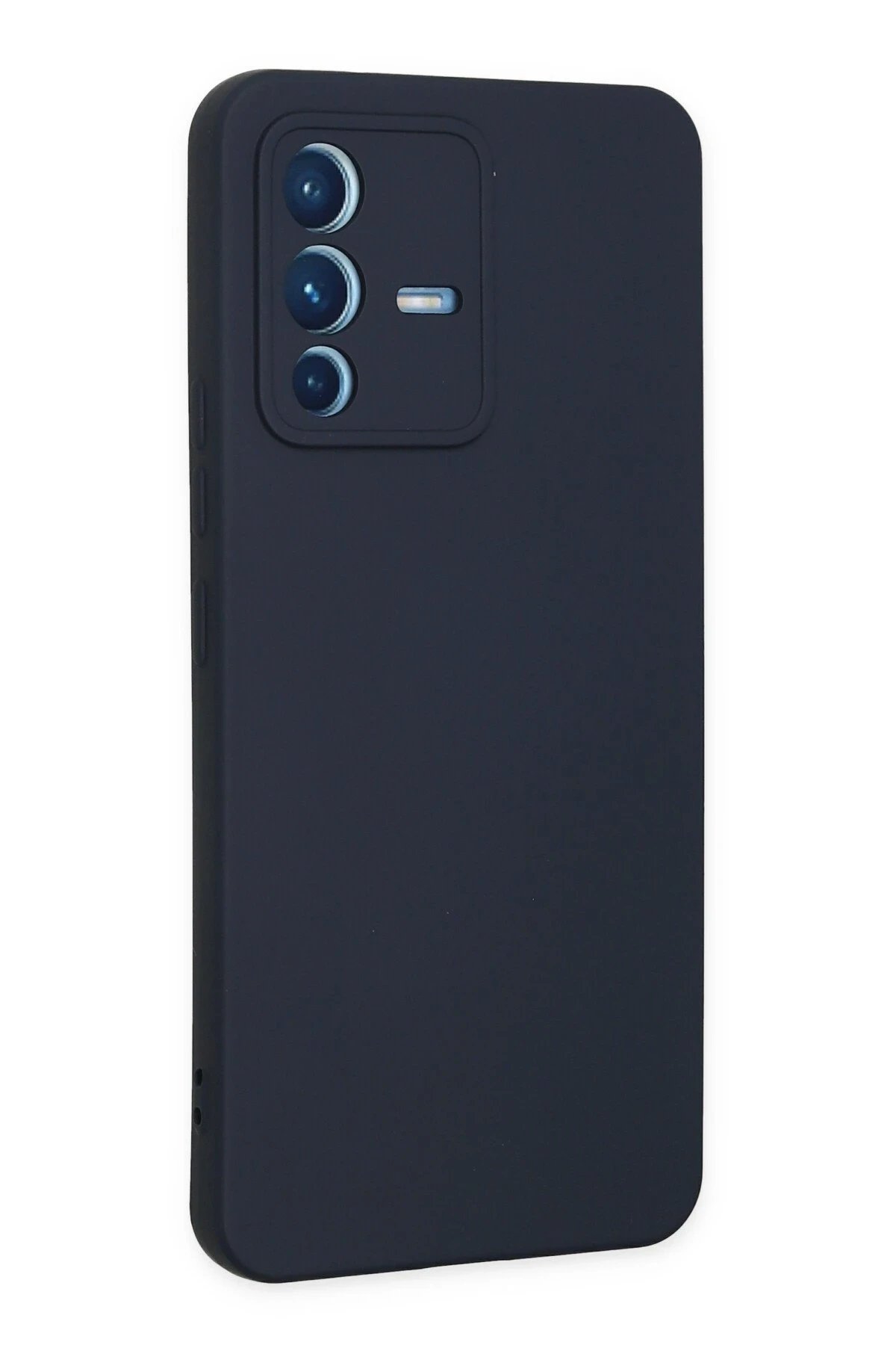 Newface Vivo V23 5G Kılıf Nano içi Kadife Silikon - Lacivert