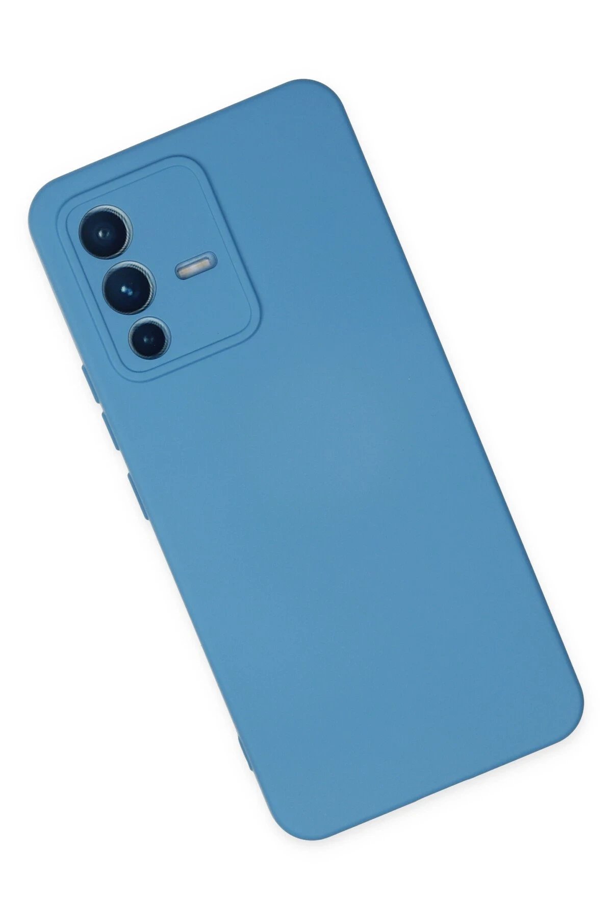 Newface Vivo V23 5G Kılıf Nano içi Kadife Silikon - Mavi