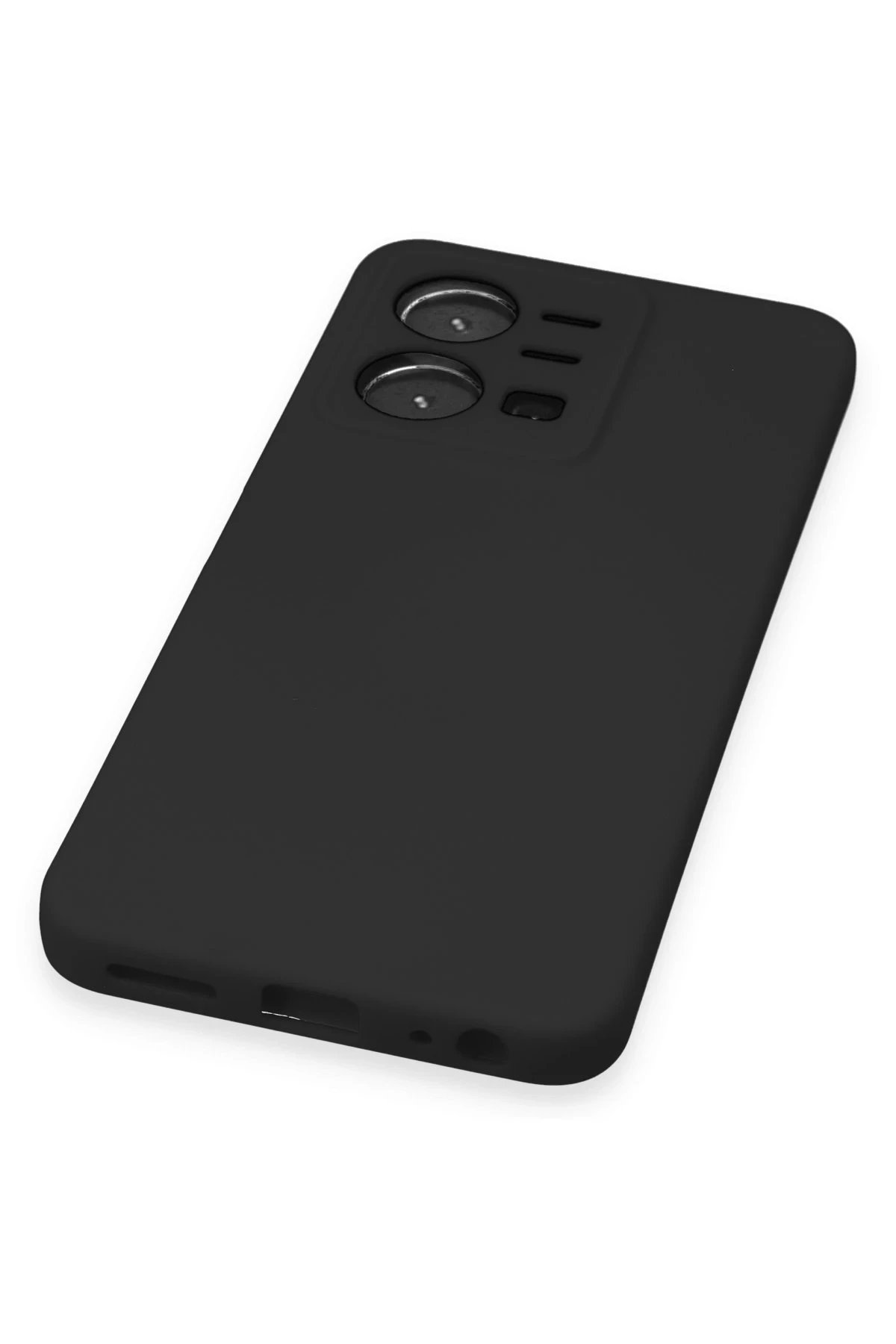 Newface Vivo Y35 Kılıf Nano içi Kadife Silikon - Siyah