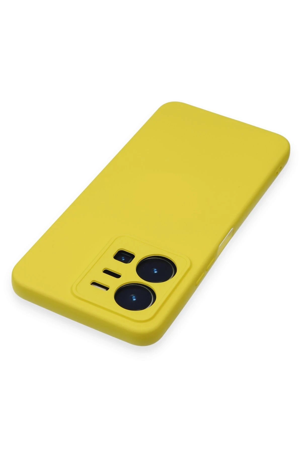 Newface Vivo Y35 Kılıf Nano içi Kadife Silikon - Sarı