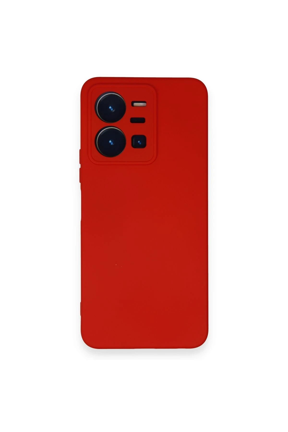 Newface Vivo Y35 Kılıf Nano içi Kadife Silikon - Kırmızı