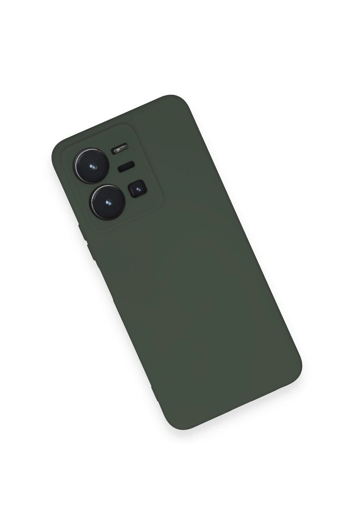 Newface Vivo Y35 Kılıf Nano içi Kadife Silikon - Koyu Yeşil