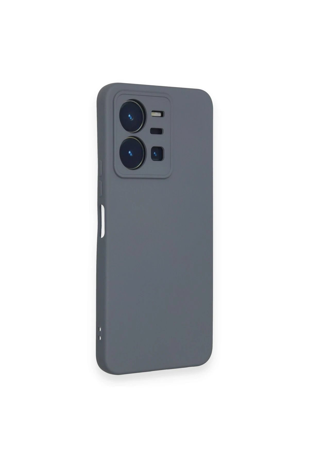 Newface Vivo Y35 Kılıf Nano içi Kadife Silikon - Gri