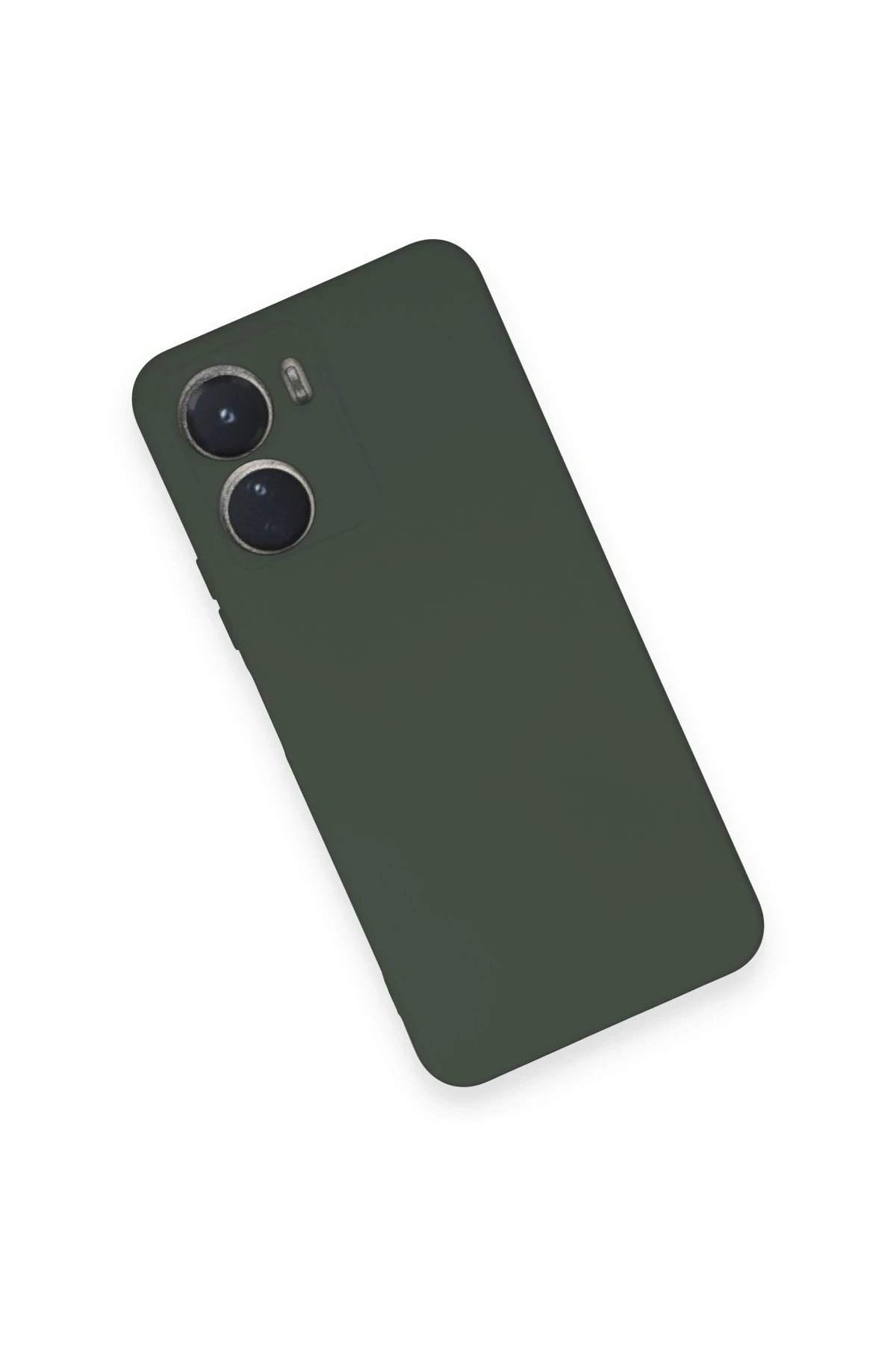 Newface Vivo Y16 Kılıf Nano içi Kadife Silikon - Koyu Yeşil