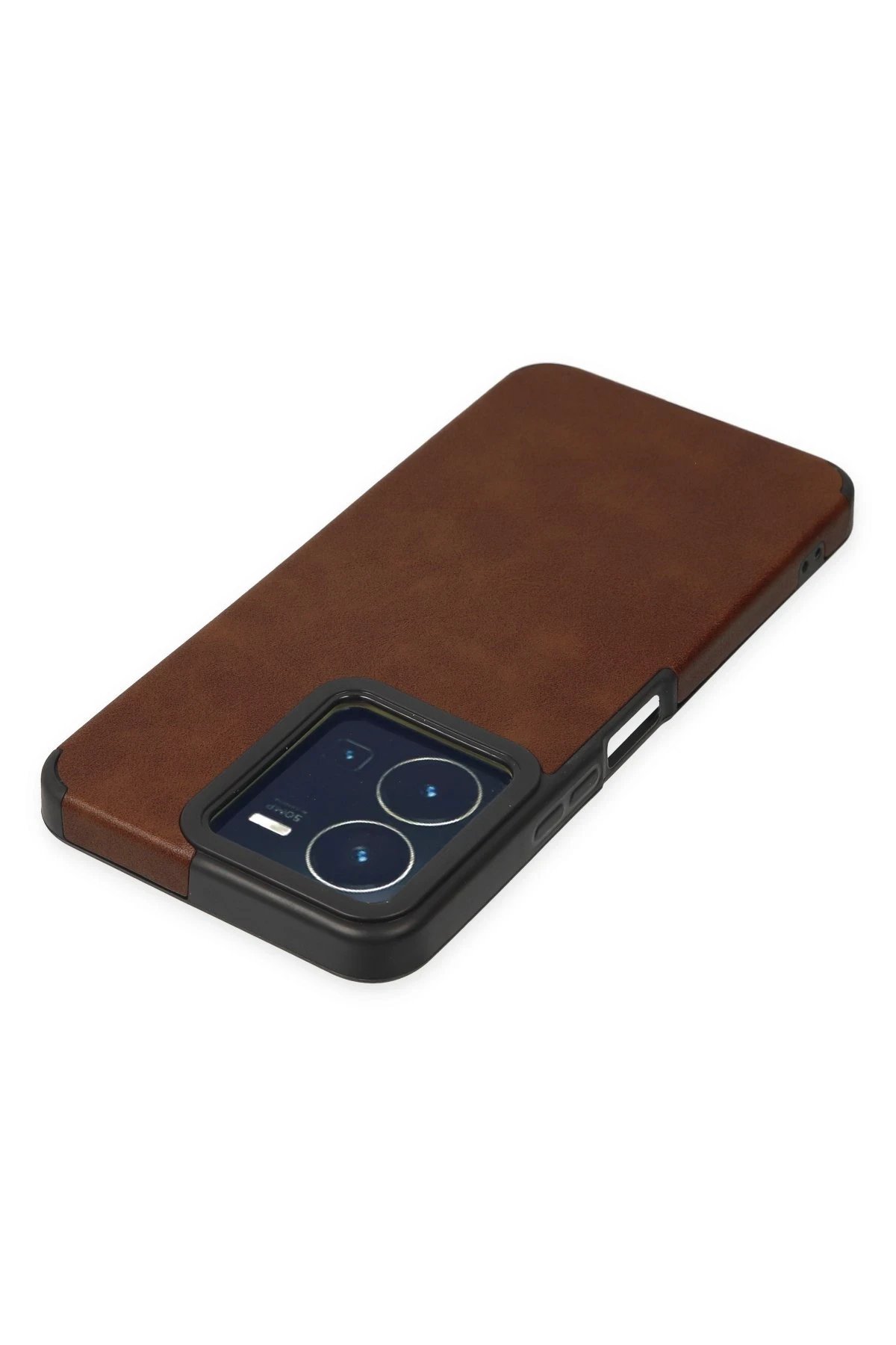 Newface Vivo Y35 Kılıf Loop Deri Silikon - Kahverengi