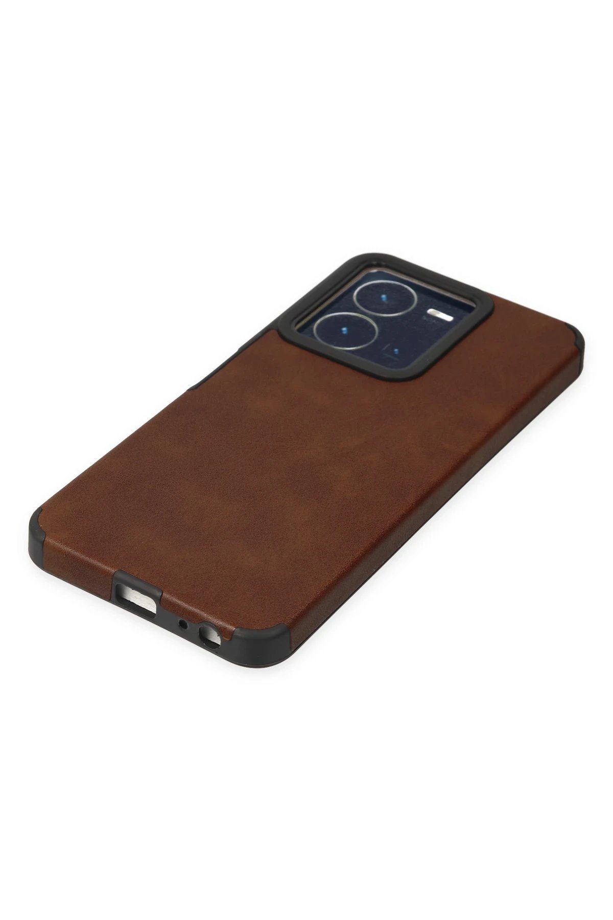 Newface Vivo Y35 Kılıf Loop Deri Silikon - Kahverengi