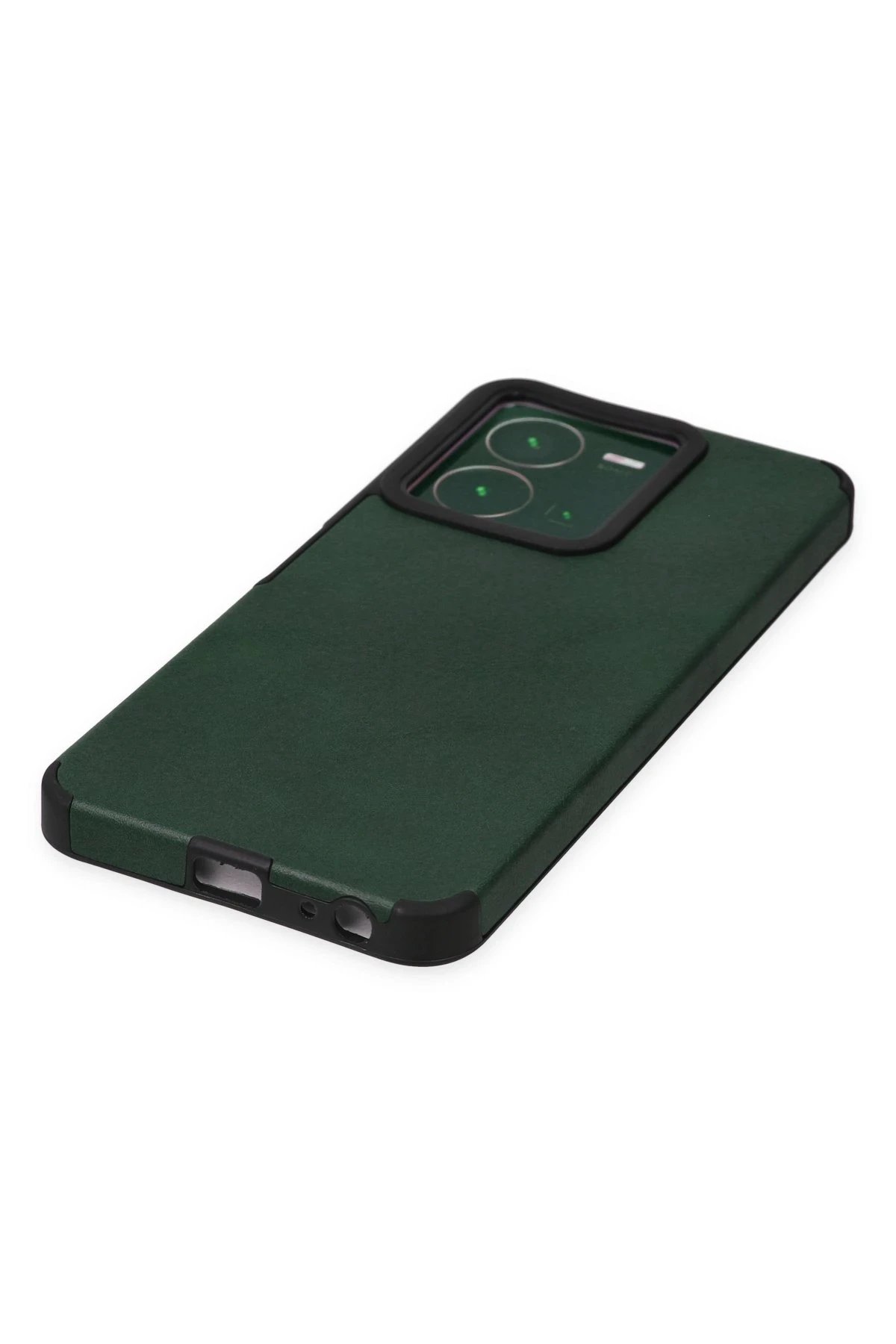 Newface Vivo Y35 Kılıf Loop Deri Silikon - Yeşil