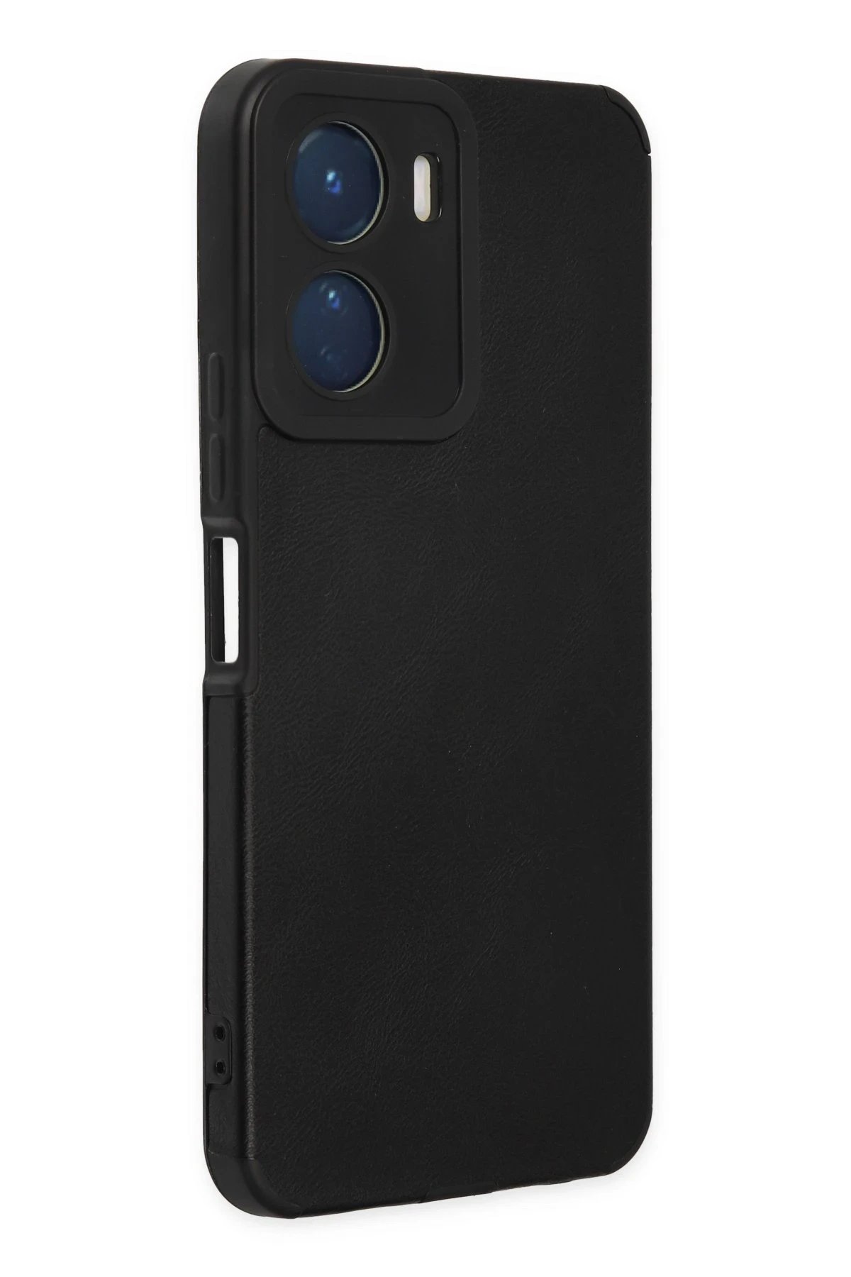 Newface Vivo Y16 Kılıf Loop Deri Silikon - Siyah