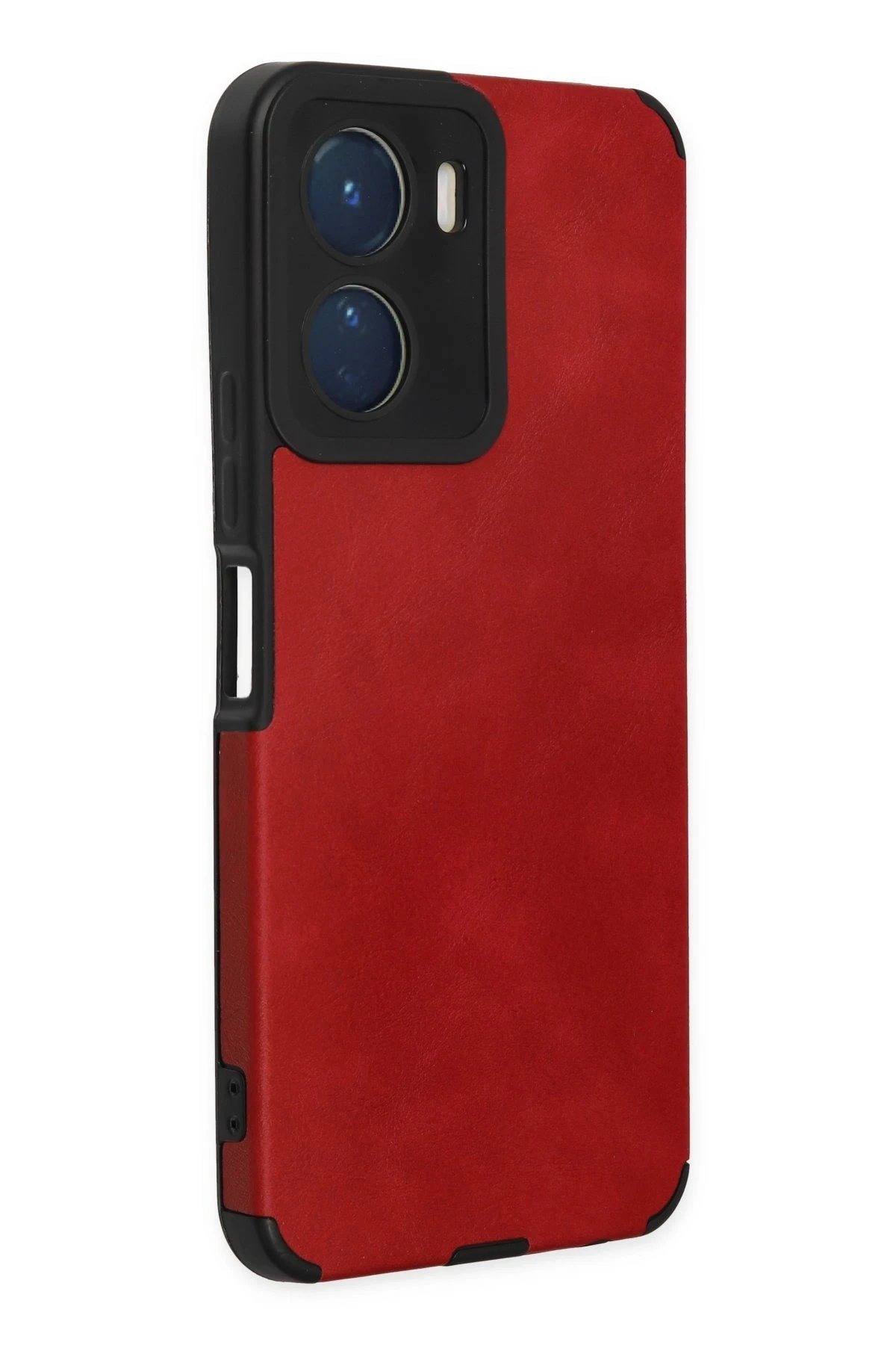 Newface Vivo Y16 Kılıf Loop Deri Silikon - Kırmızı