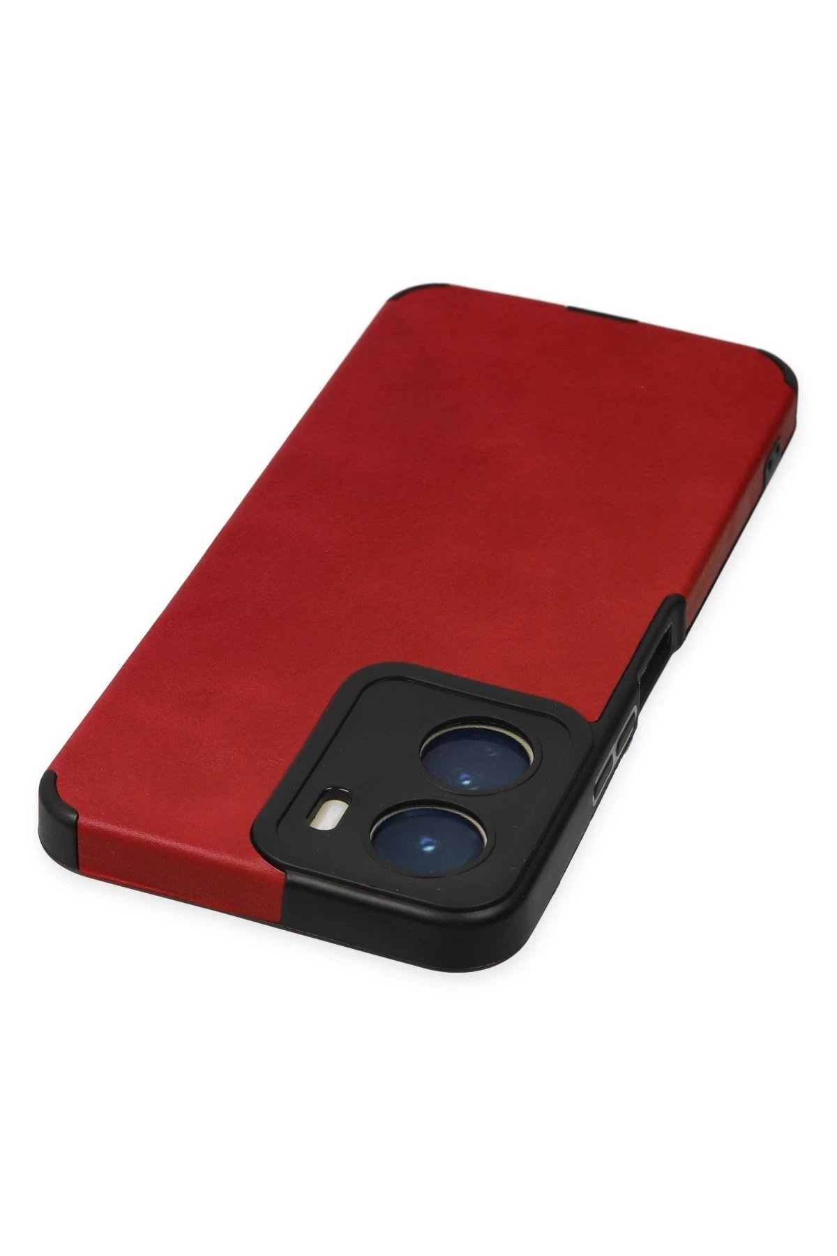 Newface Vivo Y16 Kılıf Loop Deri Silikon - Kırmızı