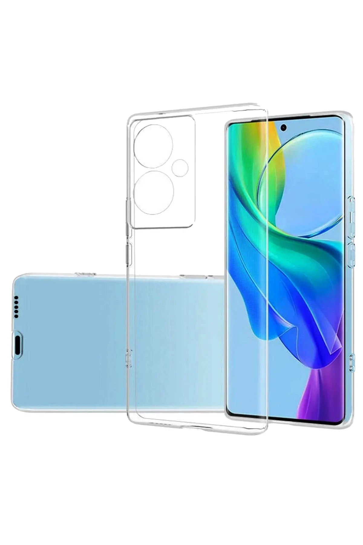 Newface Vivo V29 Lite Kılıf Lüx Şeffaf Silikon