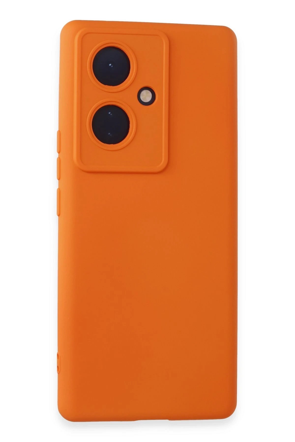 Newface Vivo V29 Lite Kılıf Nano içi Kadife Silikon - Turuncu