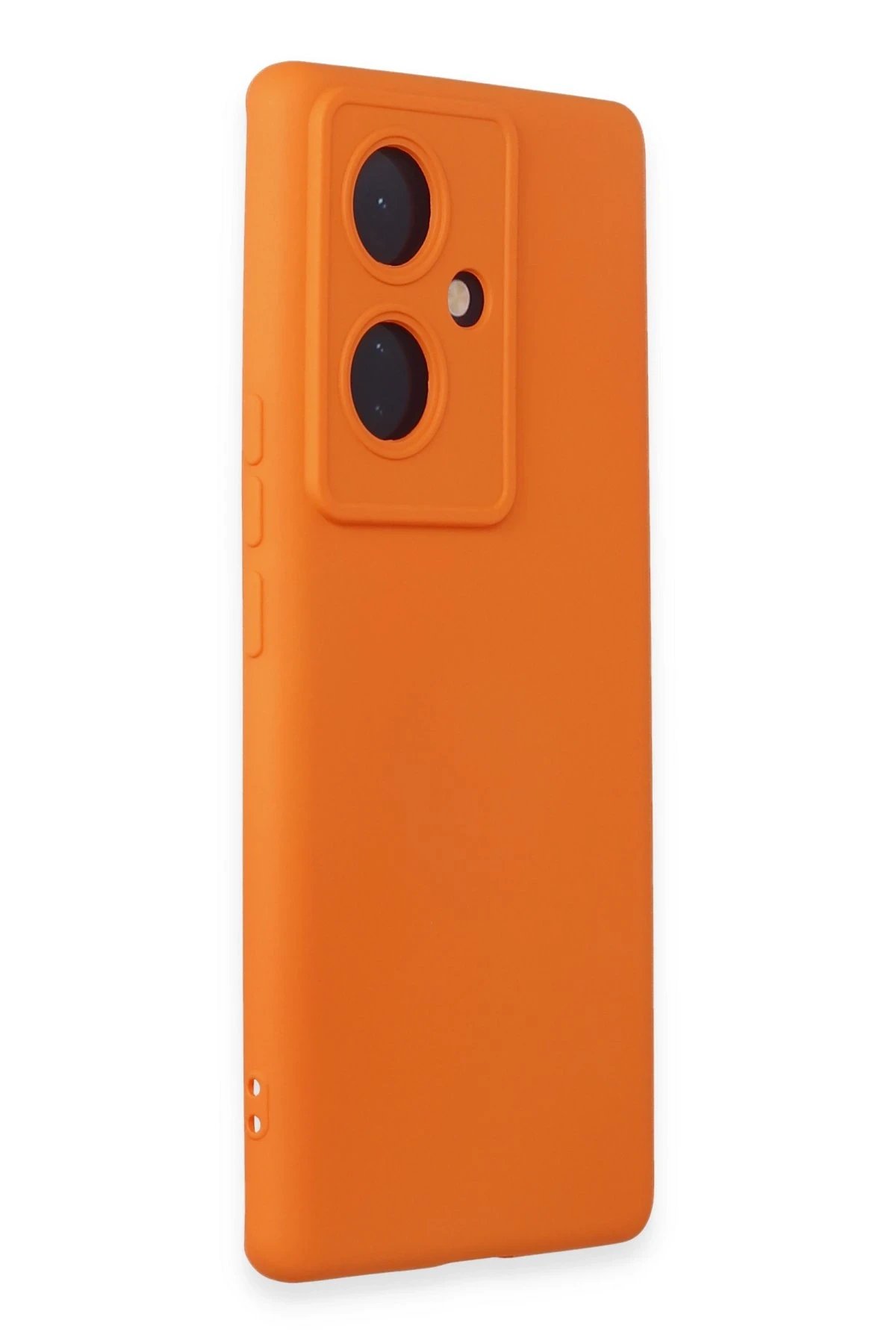 Newface Vivo V29 Lite Kılıf Nano içi Kadife Silikon - Turuncu