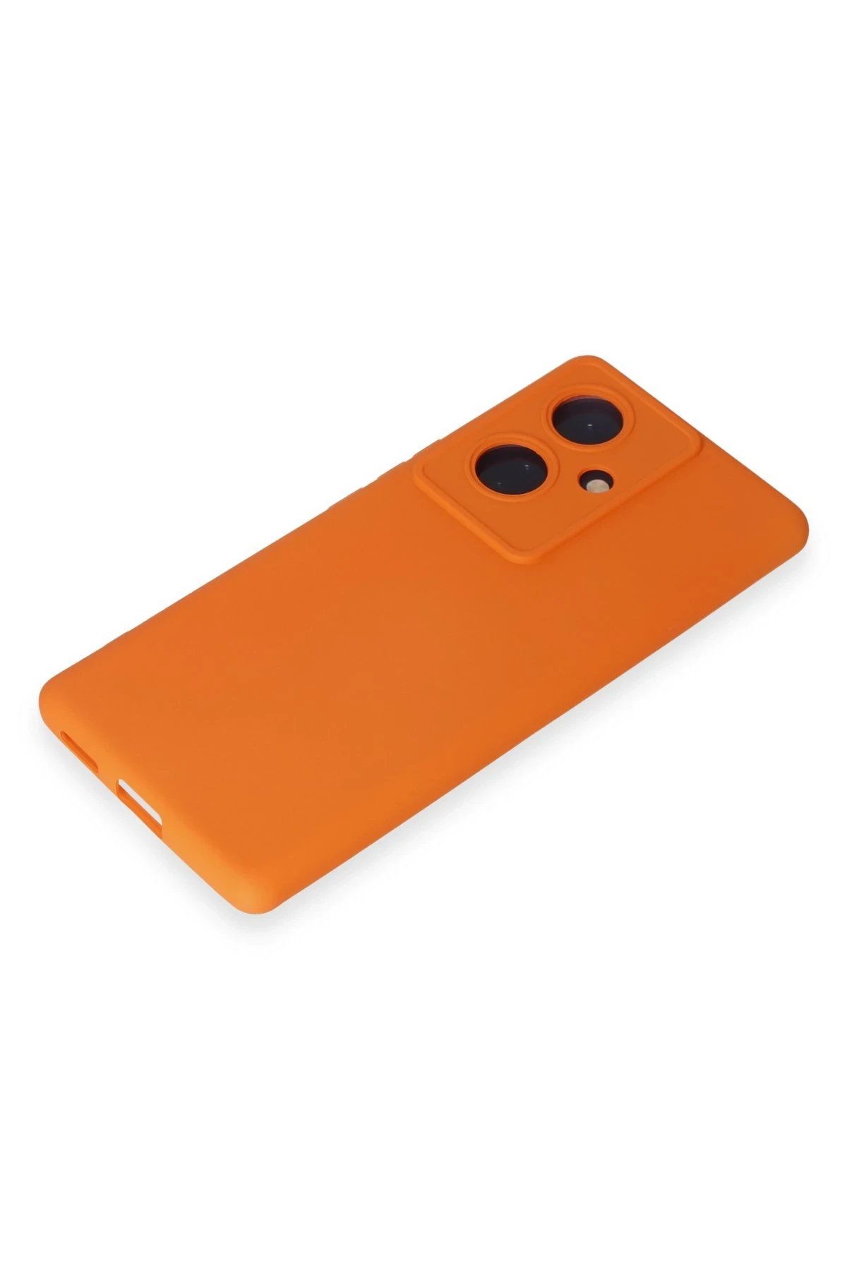 Newface Vivo V29 Lite Kılıf Nano içi Kadife Silikon - Turuncu