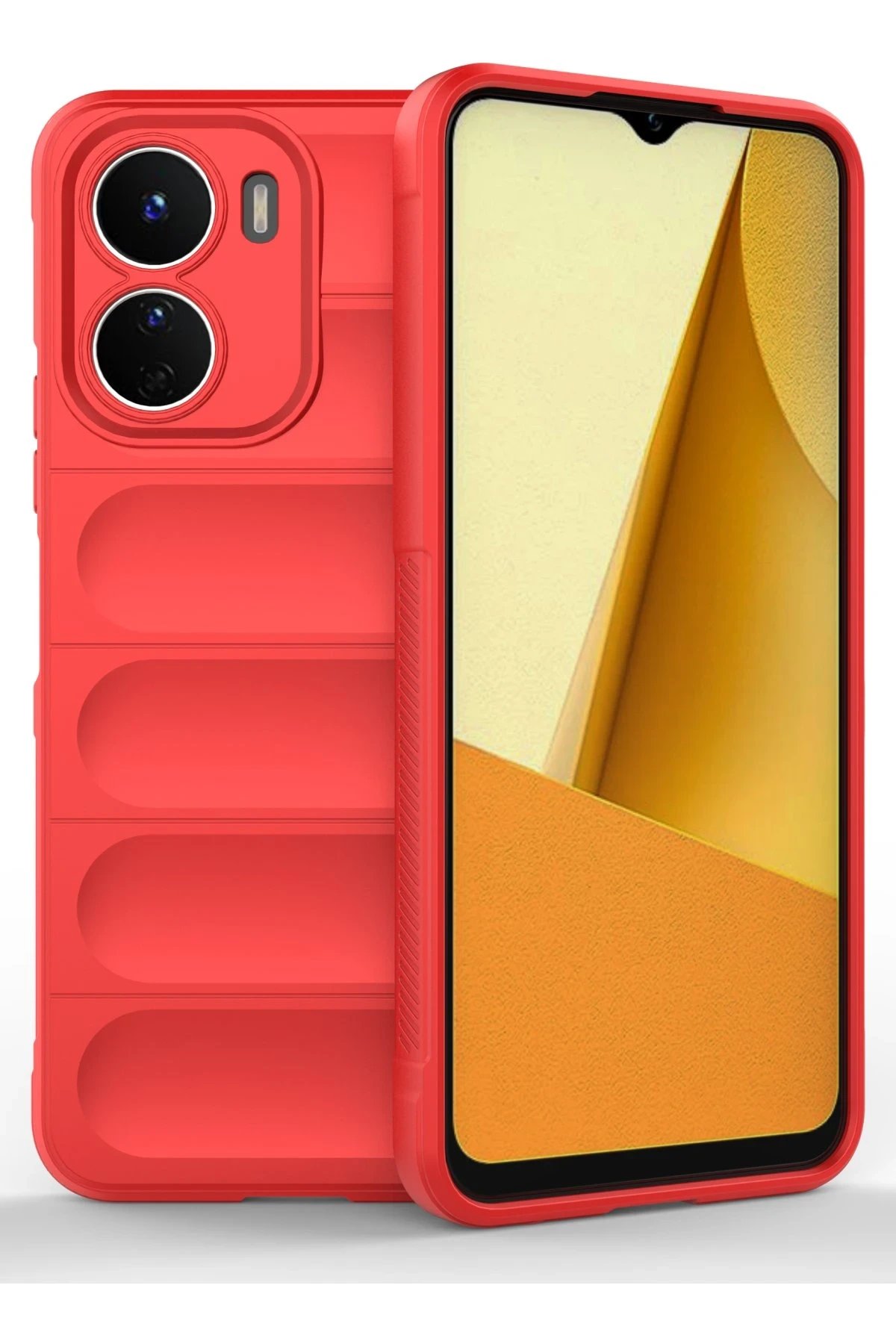 Newface Vivo Y16 Kılıf Optimum Silikon - Kırmızı