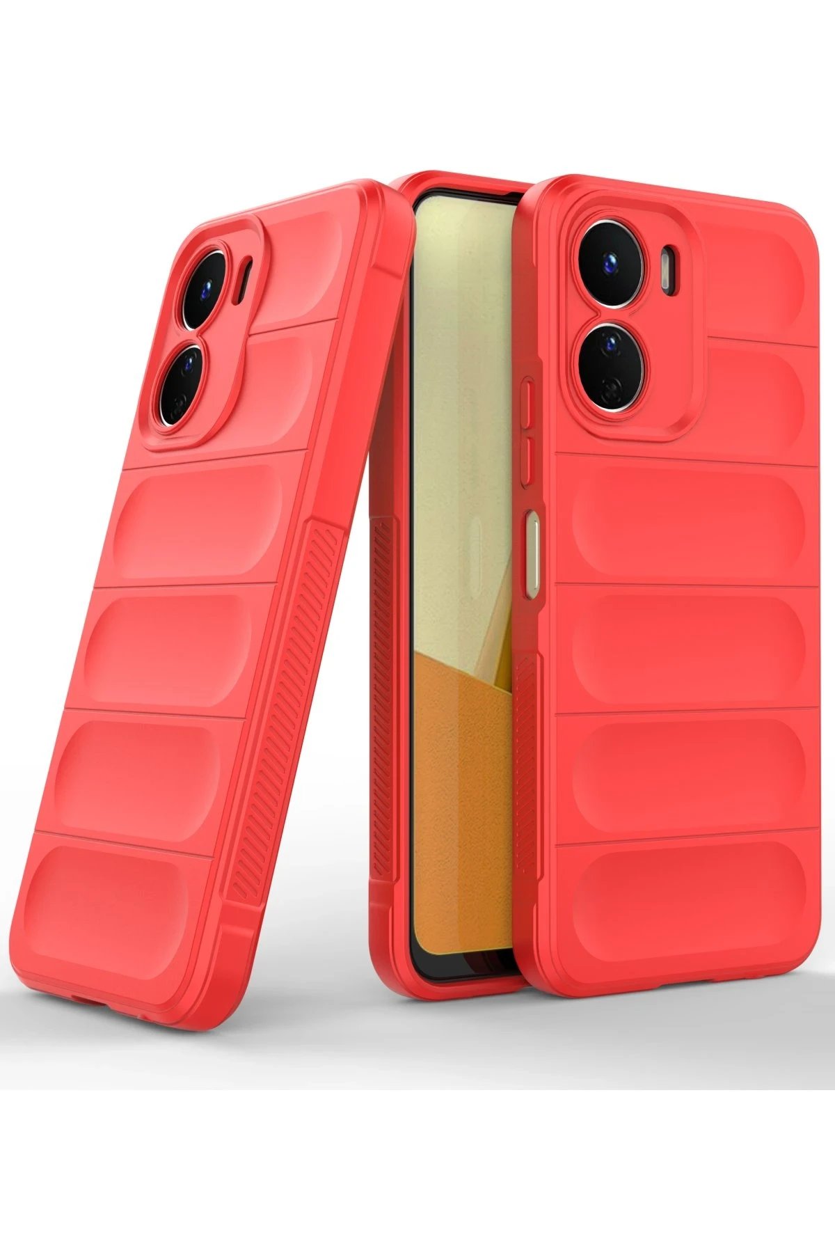 Newface Vivo Y16 Kılıf Optimum Silikon - Kırmızı