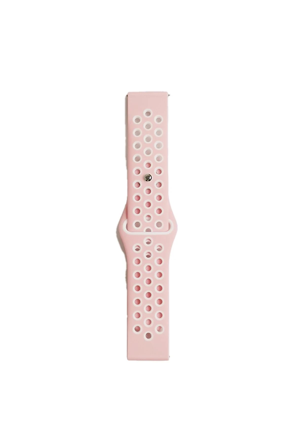 Newface Watch 22mm Spor Delikli Kordon - Pembe-Beyaz