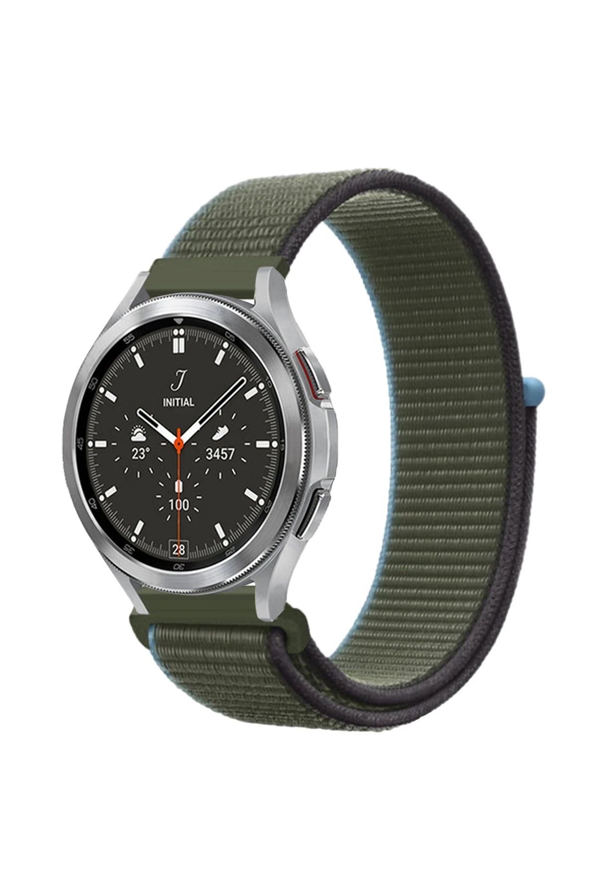 Newface Watch 22mm Hasırlı Cırtcırtlı Kordon - Yeşil