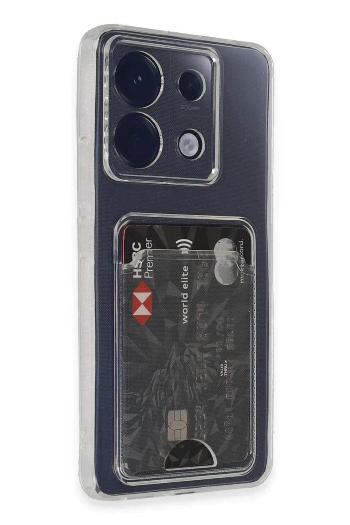 Newface Xiaomi Poco X6 Kılıf Kart Şeffaf Silikon - Şeffaf