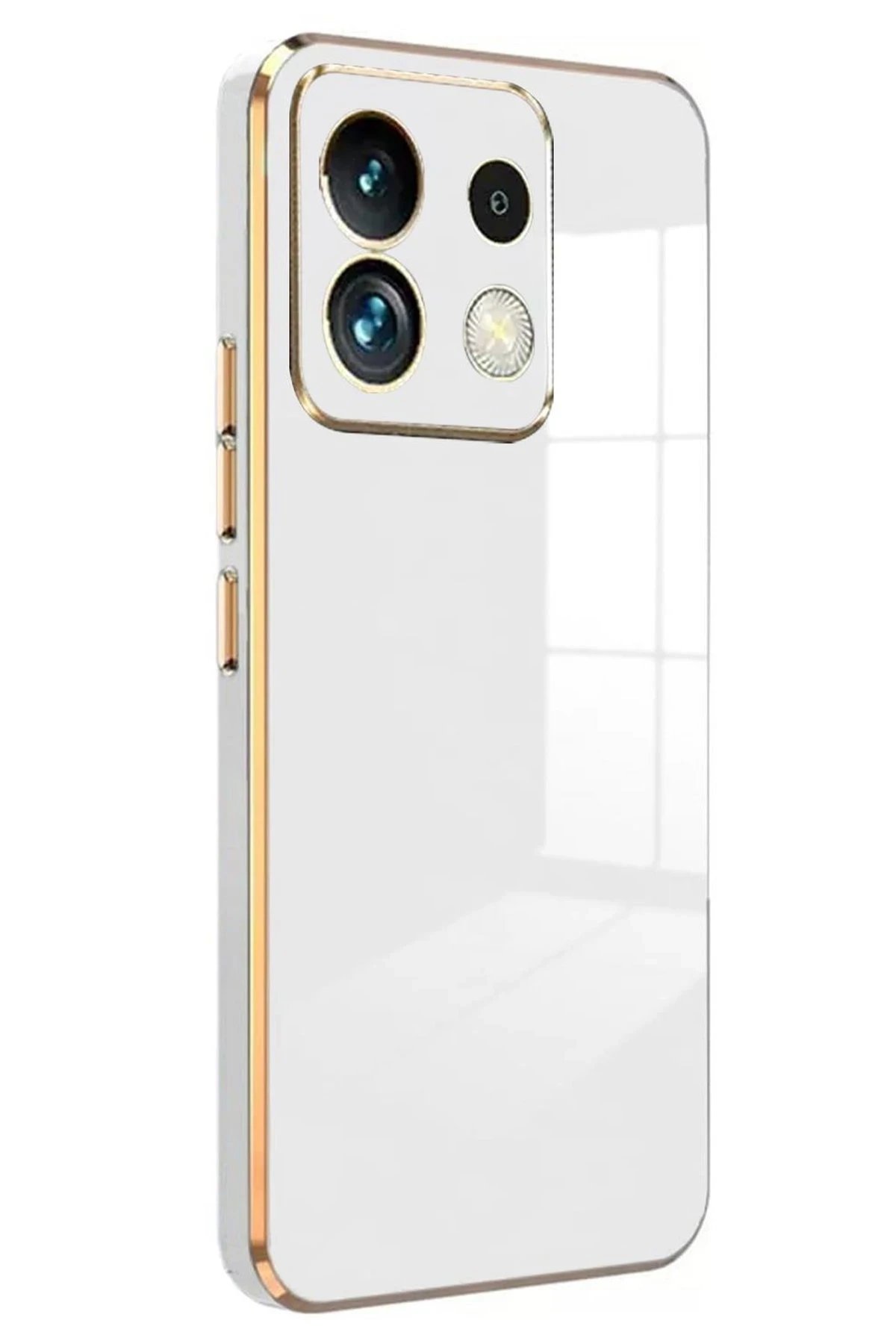 Newface Xiaomi Poco M6 Pro 4G Kılıf Volet Silikon - Beyaz