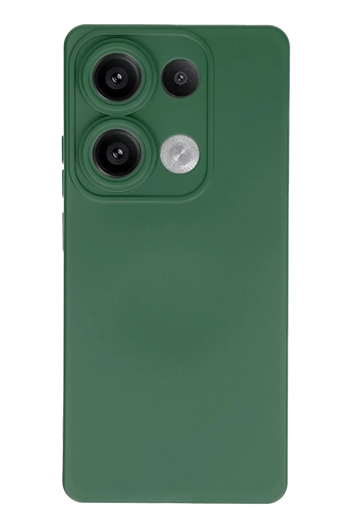 Newface Xiaomi Redmi Note 13 Pro 4G Kılıf Nano içi Kadife Silikon - Koyu Yeşil