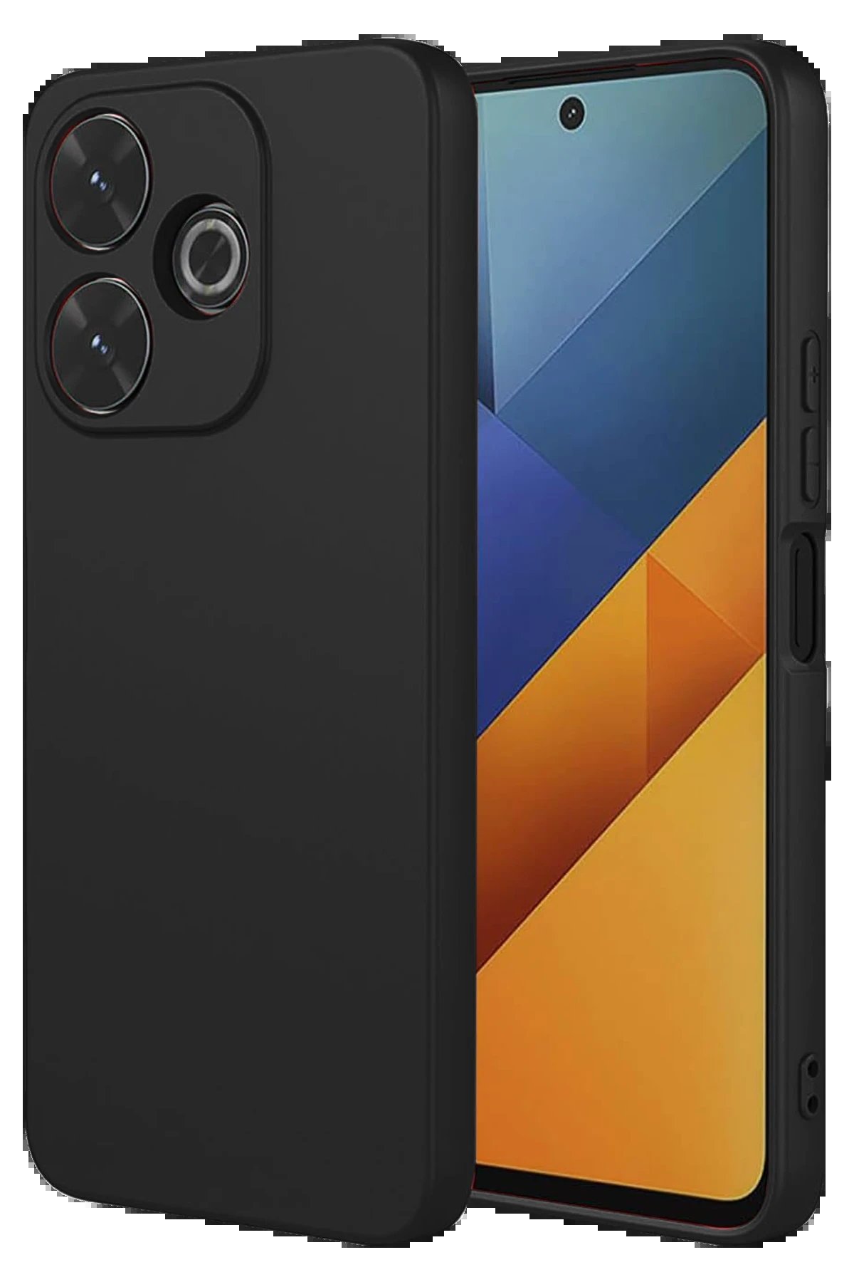 Newface Xiaomi Redmi 13 4G Kılıf Nano içi Kadife Silikon - Siyah